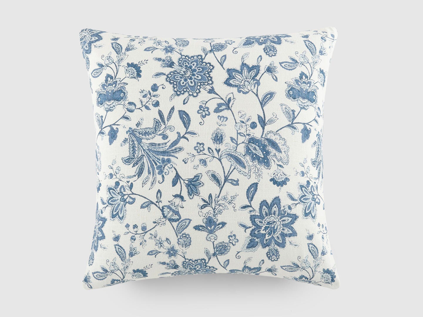 iEnjoy Home Floral Print Decorative Throw Pillow, Light Blue, large