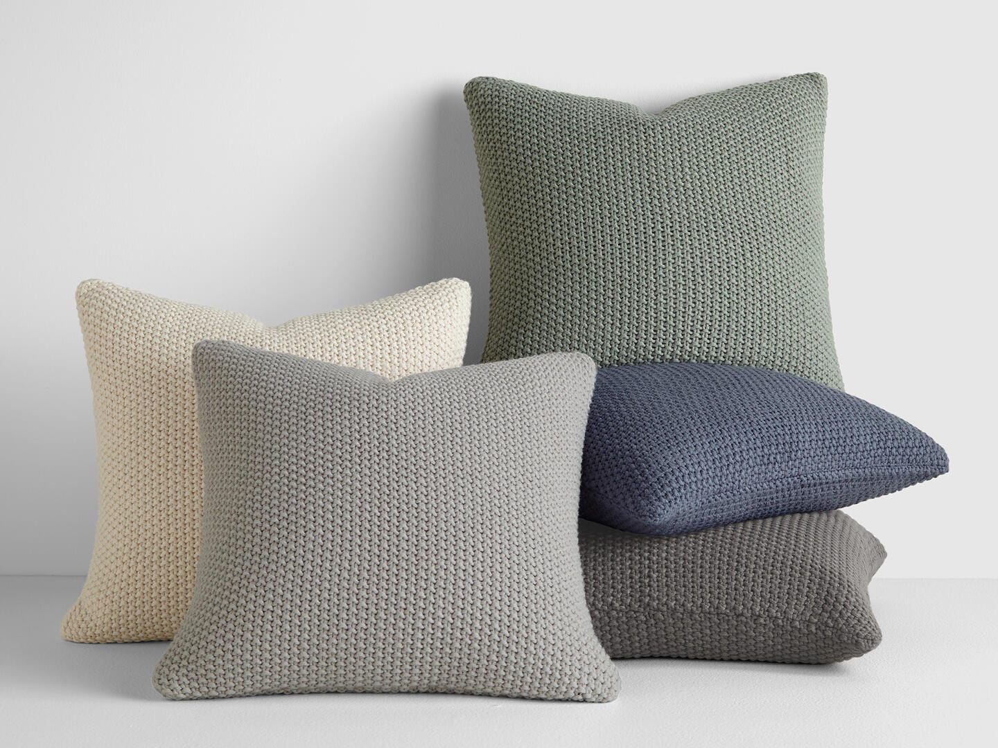 iEnjoy Home Waffle Knitt Decorative Throw Pillow, Stone, large
