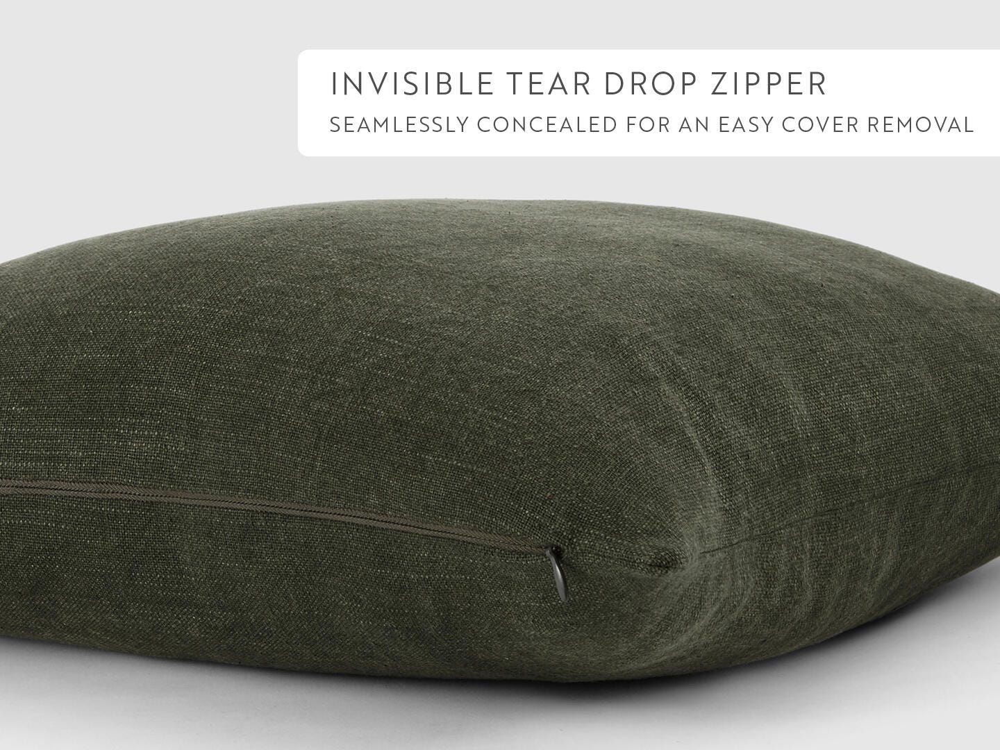 iEnjoy Home Distressed Decorative Throw Pillow, Olive, large