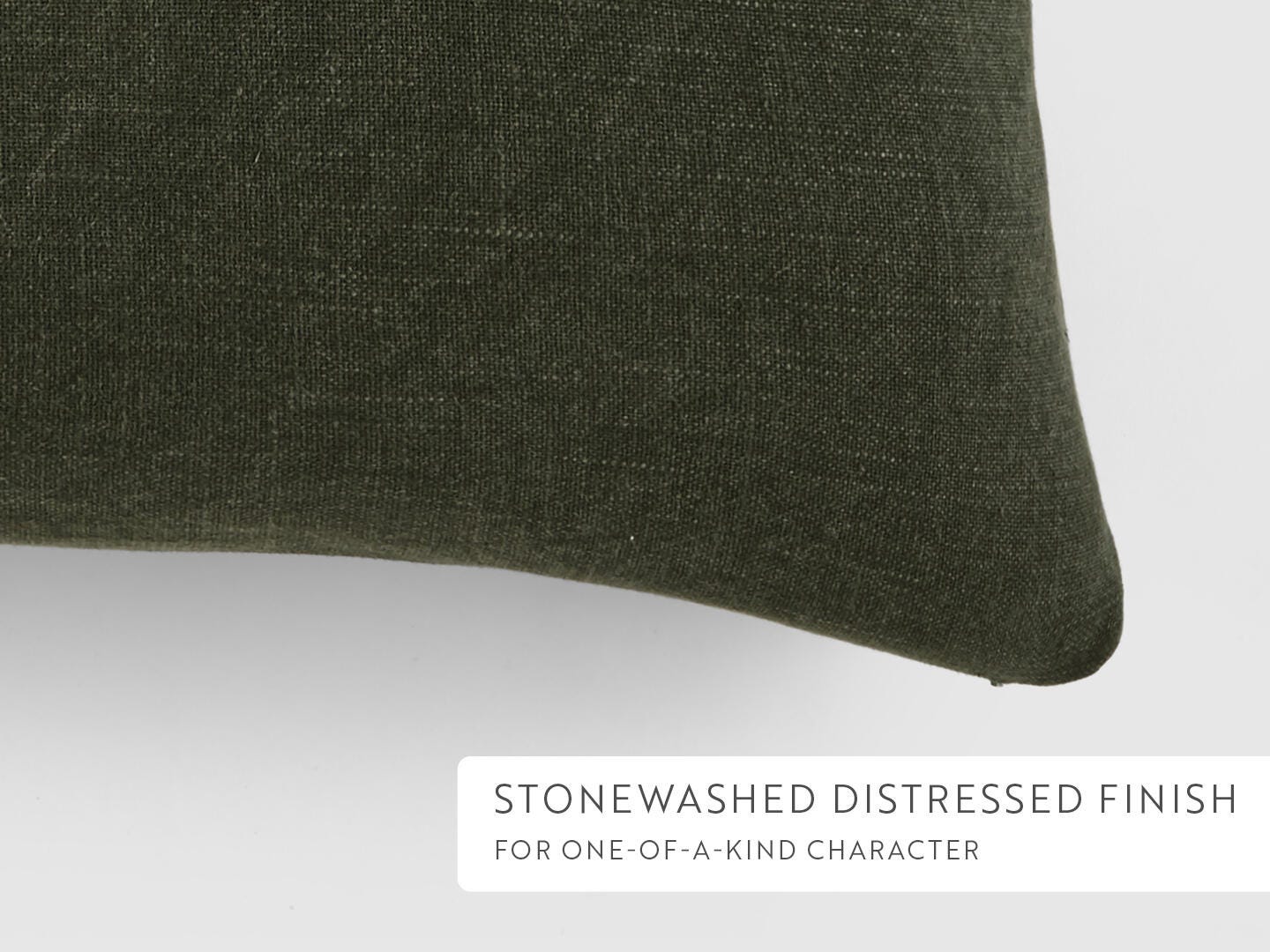 iEnjoy Home Distressed Decorative Throw Pillow, Olive, large