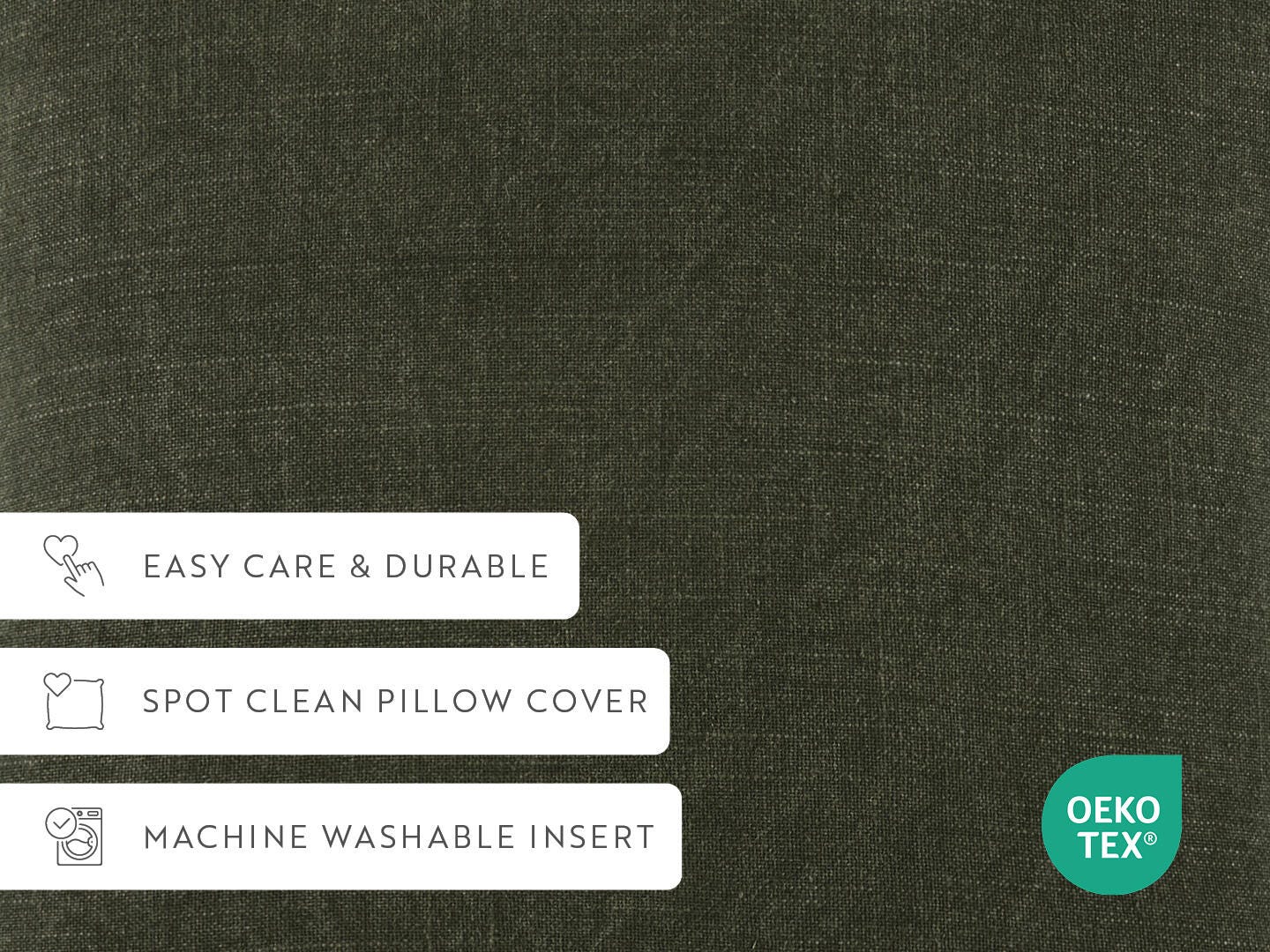 iEnjoy Home Distressed Decorative Throw Pillow, Olive, large