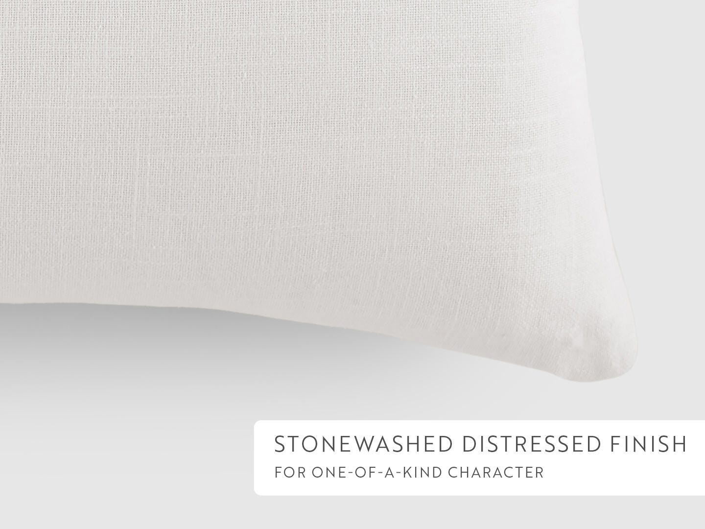 iEnjoy Home Distressed Decorative Throw Pillow, White, large