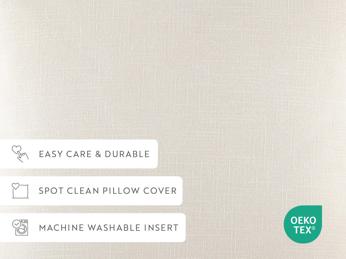 iEnjoy Home Distressed Decorative Throw Pillow, Natural, large