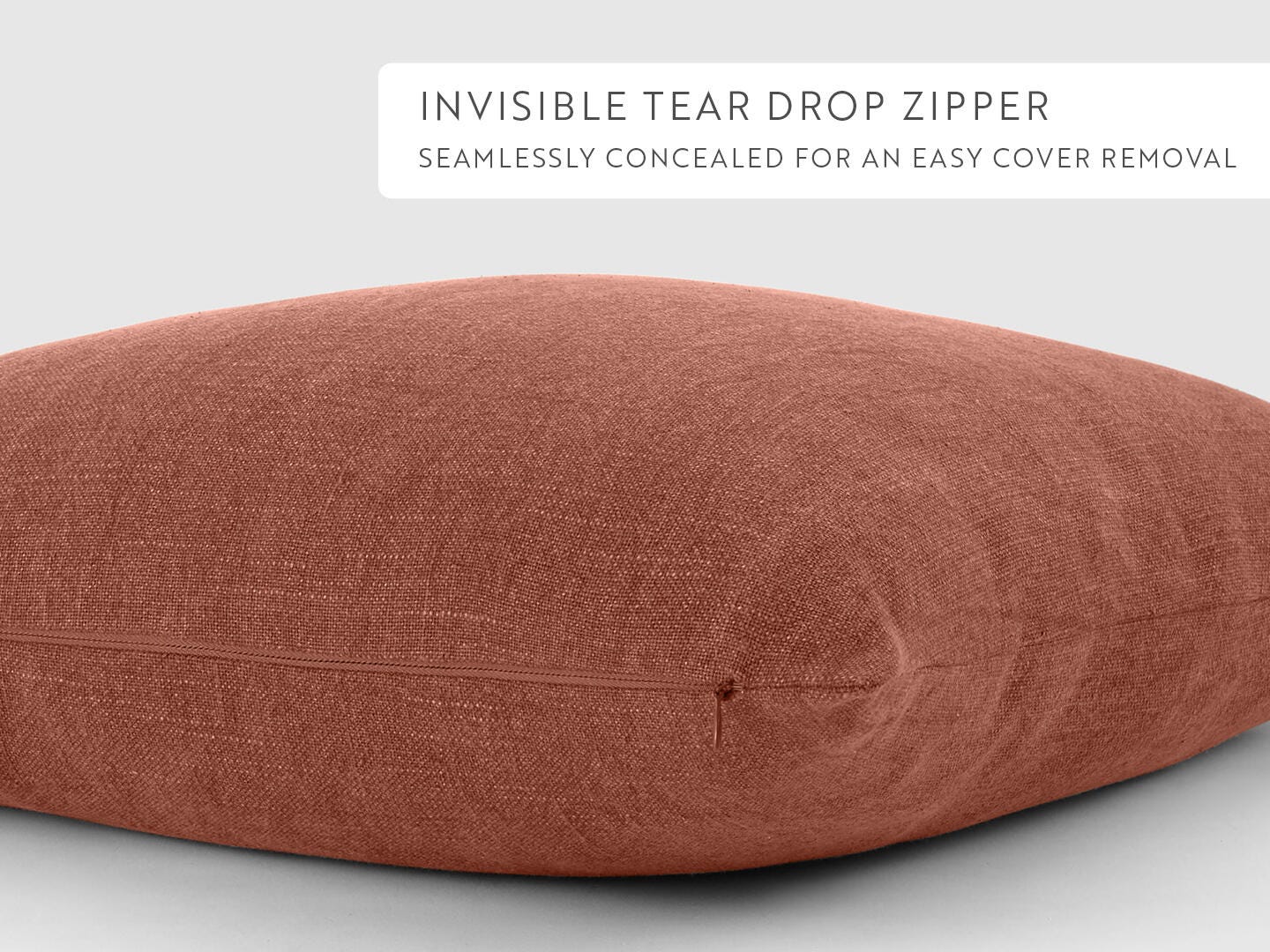 iEnjoy Home Distressed Decorative Throw Pillow, Terracotta, large