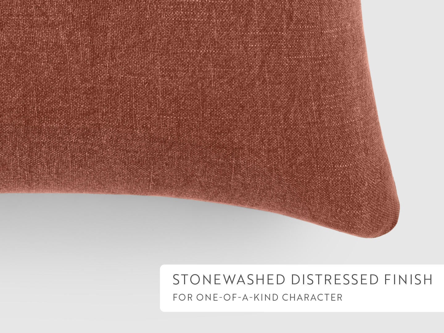 iEnjoy Home Distressed Decorative Throw Pillow, Terracotta, large