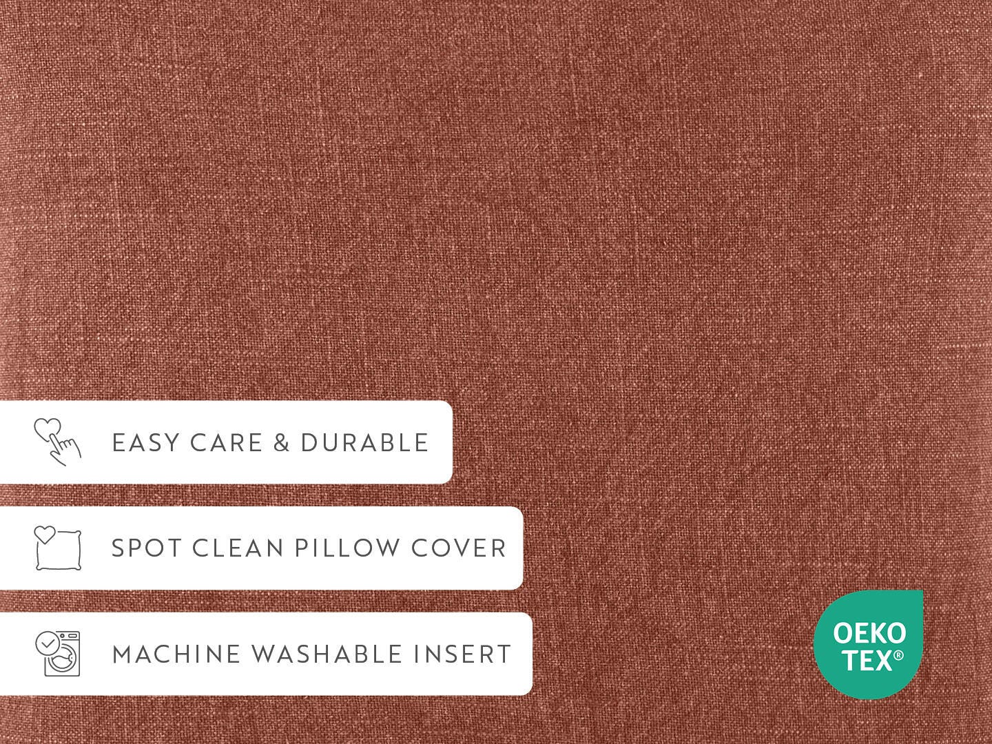 iEnjoy Home Distressed Decorative Throw Pillow, Terracotta, large