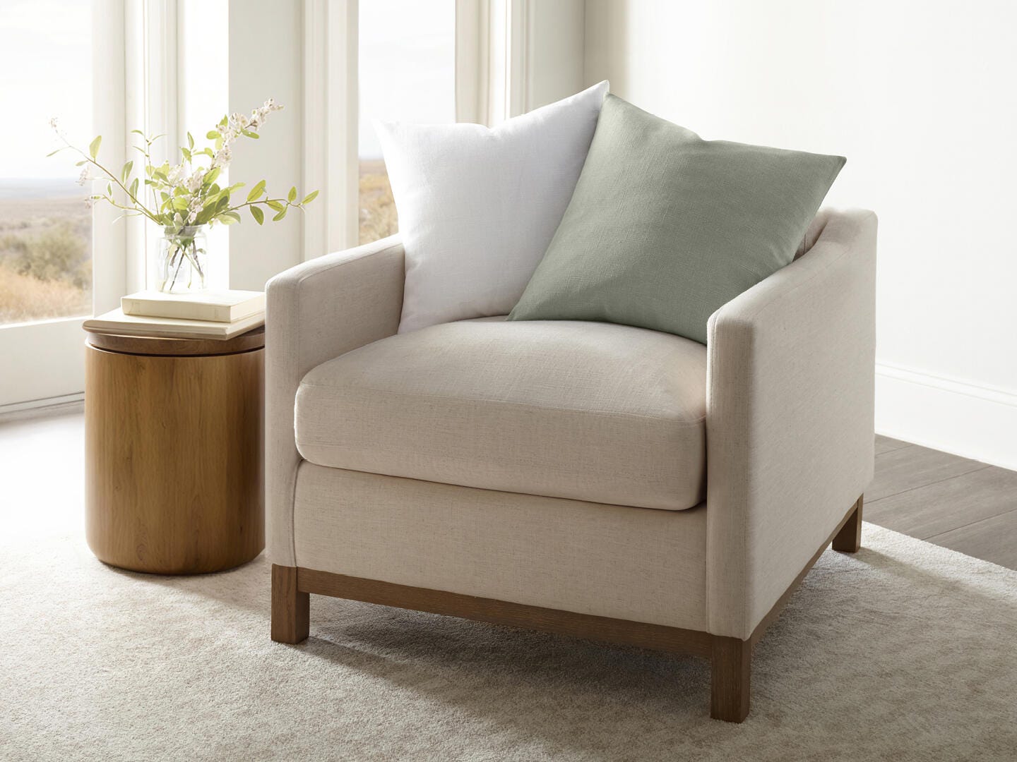 iEnjoy Home Distressed Decorative Throw Pillow, Light Gray, rollover
