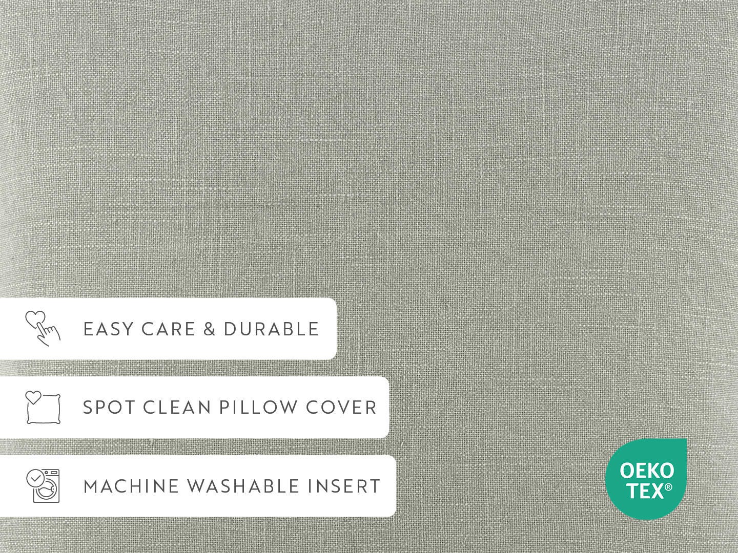 iEnjoy Home Distressed Decorative Throw Pillow, Light Gray, large