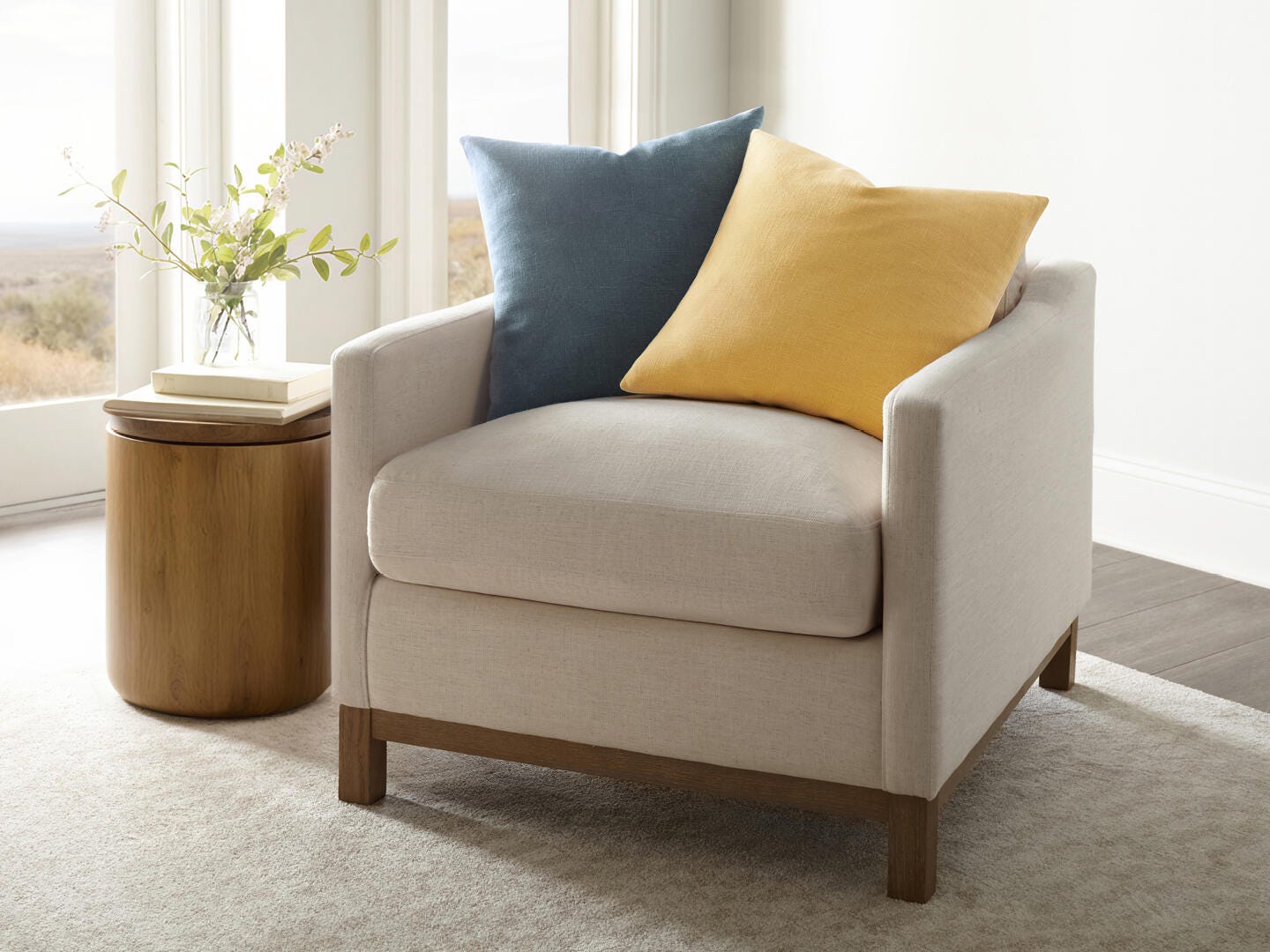 iEnjoy Home Distressed Decorative Throw Pillow, Mustard, rollover