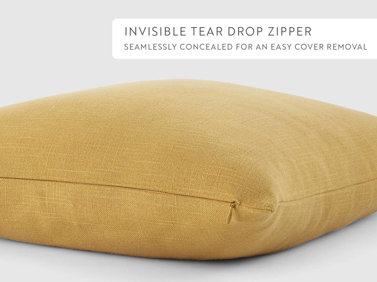 iEnjoy Home Distressed Decorative Throw Pillow, Mustard, large