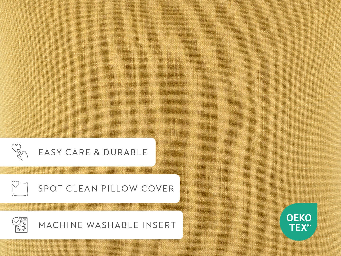 iEnjoy Home Distressed Decorative Throw Pillow, Mustard, large