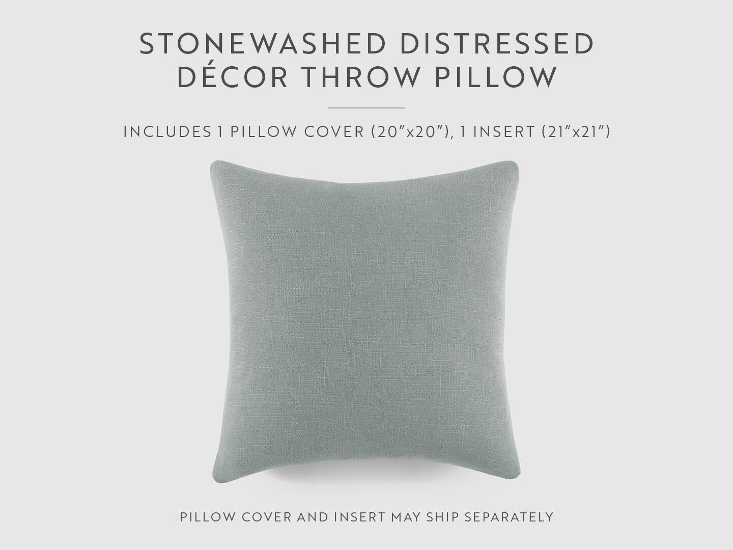 iEnjoy Home Distressed Decorative Throw Pillow, Artic, large