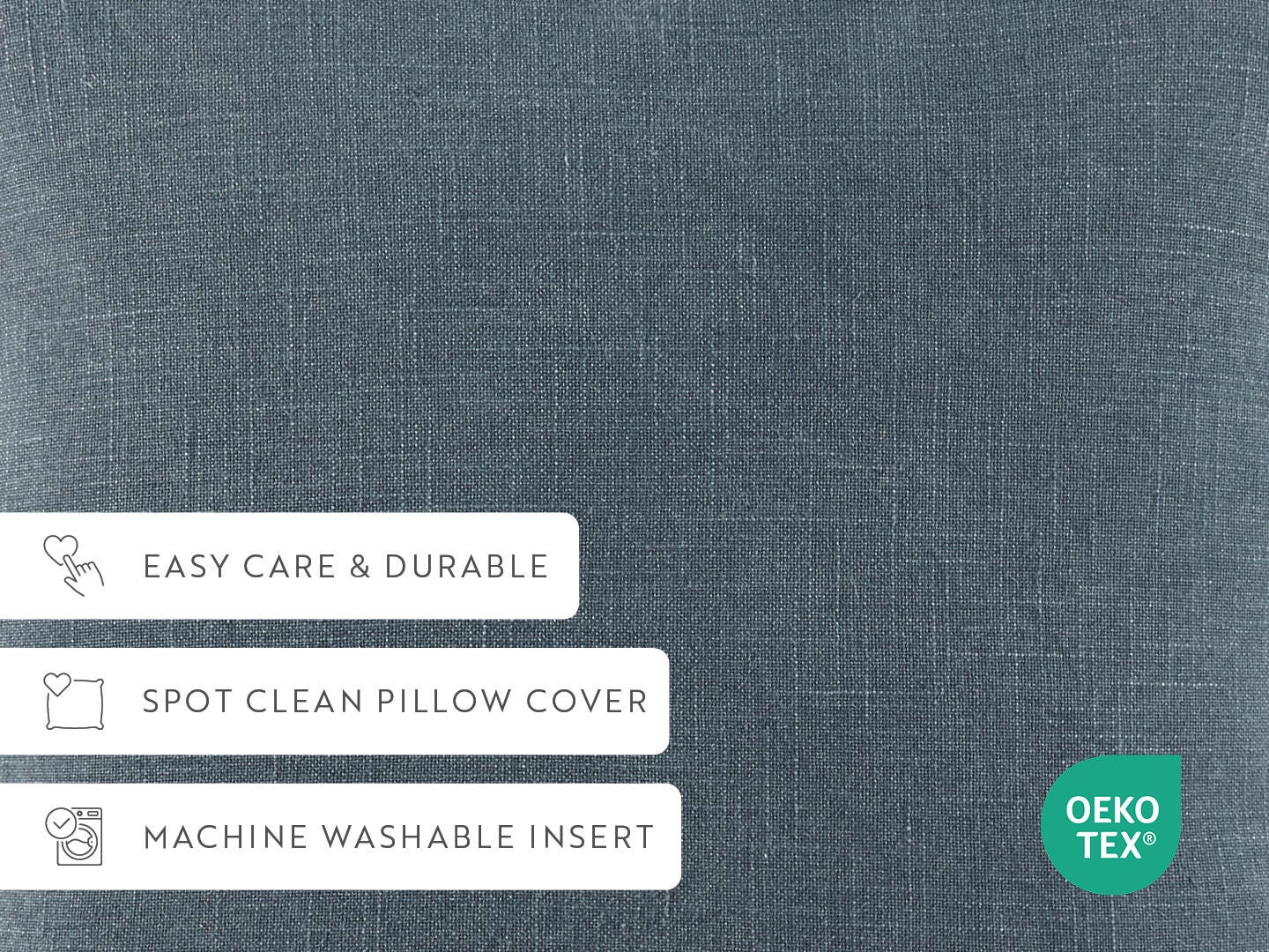 iEnjoy Home Distressed Decorative Throw Pillow, Navy, large