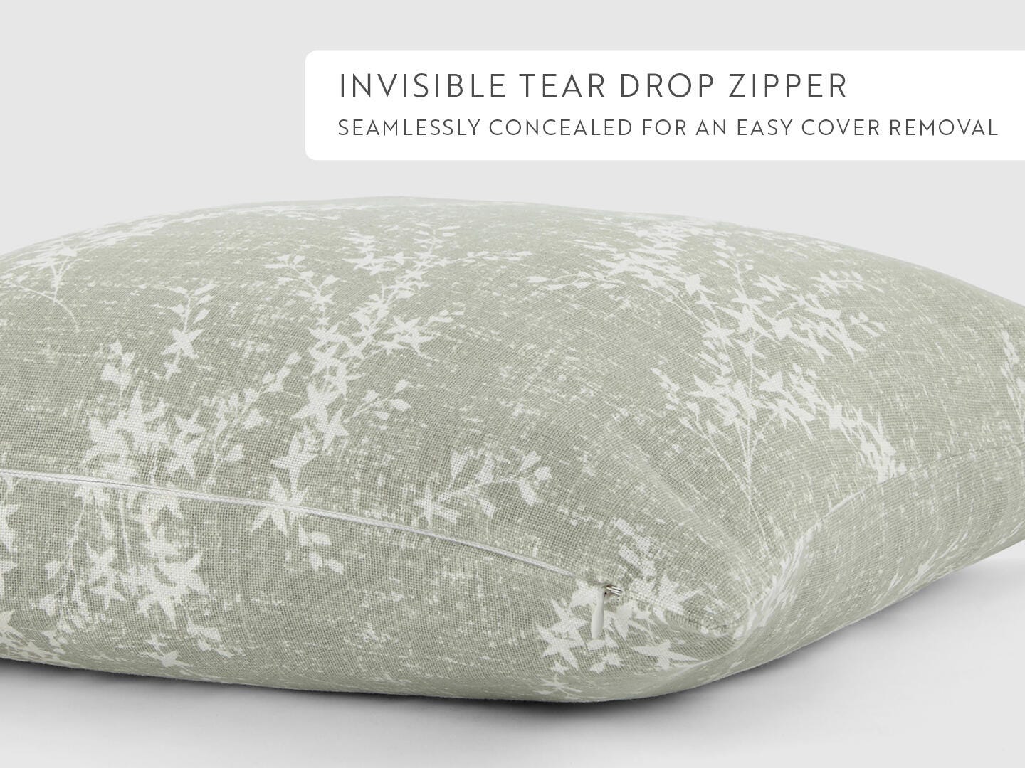 iEnjoy Home Willow Print Decorative Throw Pillow, Green Mist, large