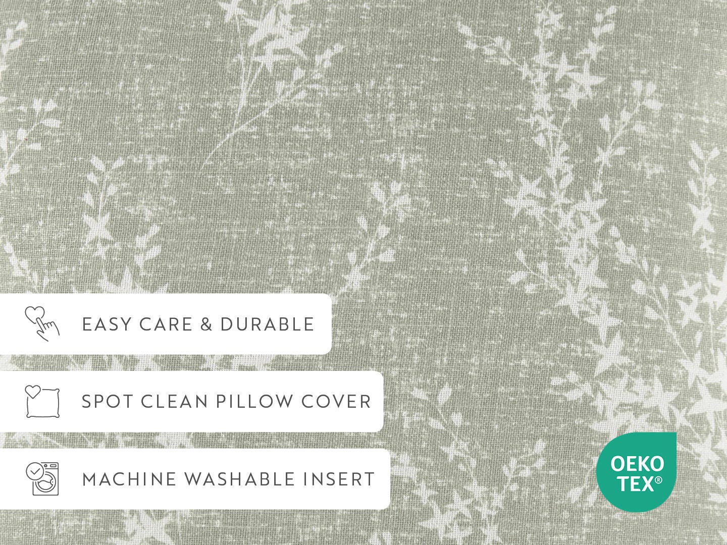 iEnjoy Home Willow Print Decorative Throw Pillow, Green Mist, large