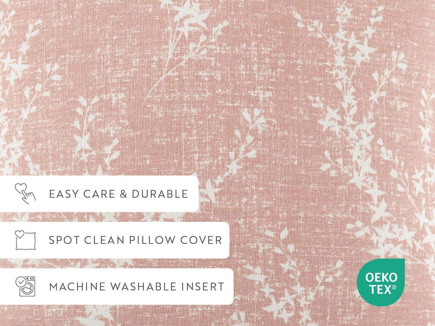 iEnjoy Home Willow Print Decorative Throw Pillow, Rose, large