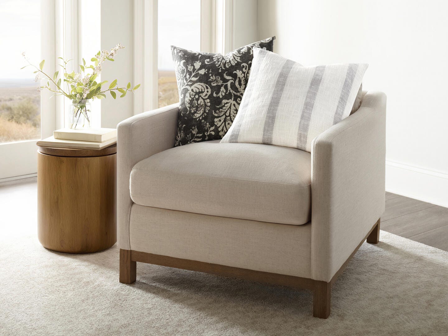 iEnjoy Home Wide Striped Decorative Throw Pillow, , rollover