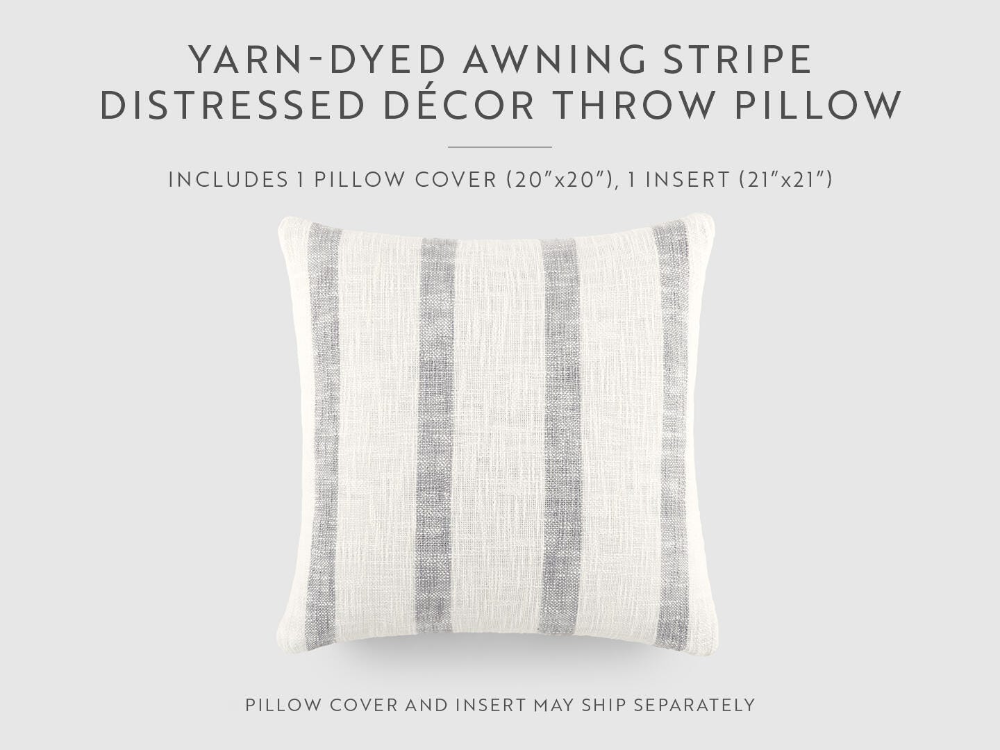 iEnjoy Home Wide Striped Decorative Throw Pillow, , large