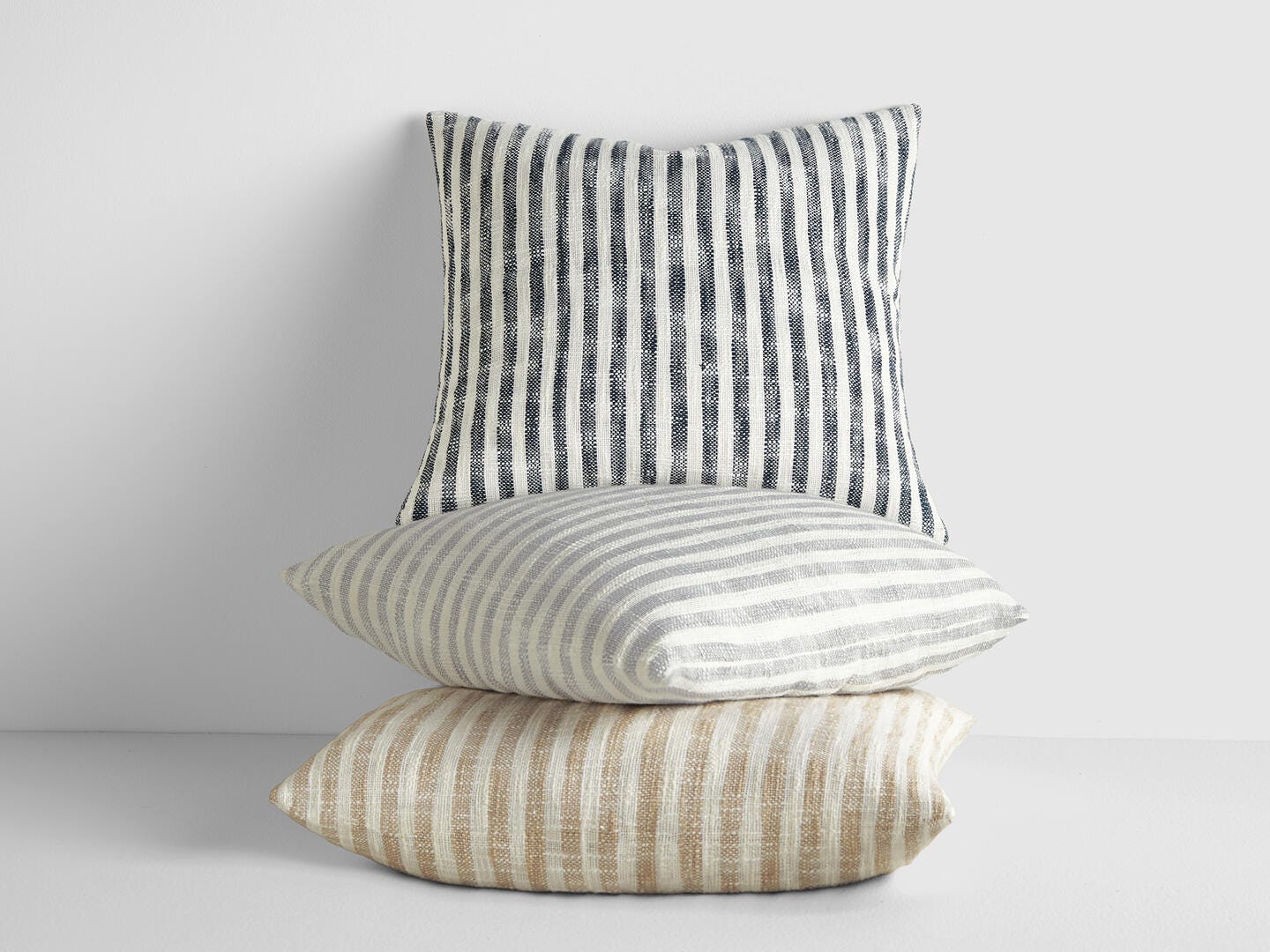 iEnjoy Home Striped Decorative Throw Pillow, Natural, large