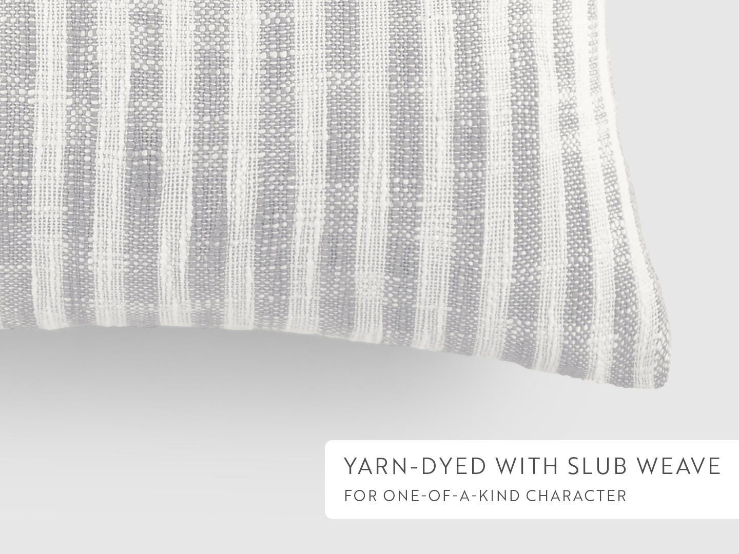 iEnjoy Home Striped Decorative Throw Pillow, Gray, large