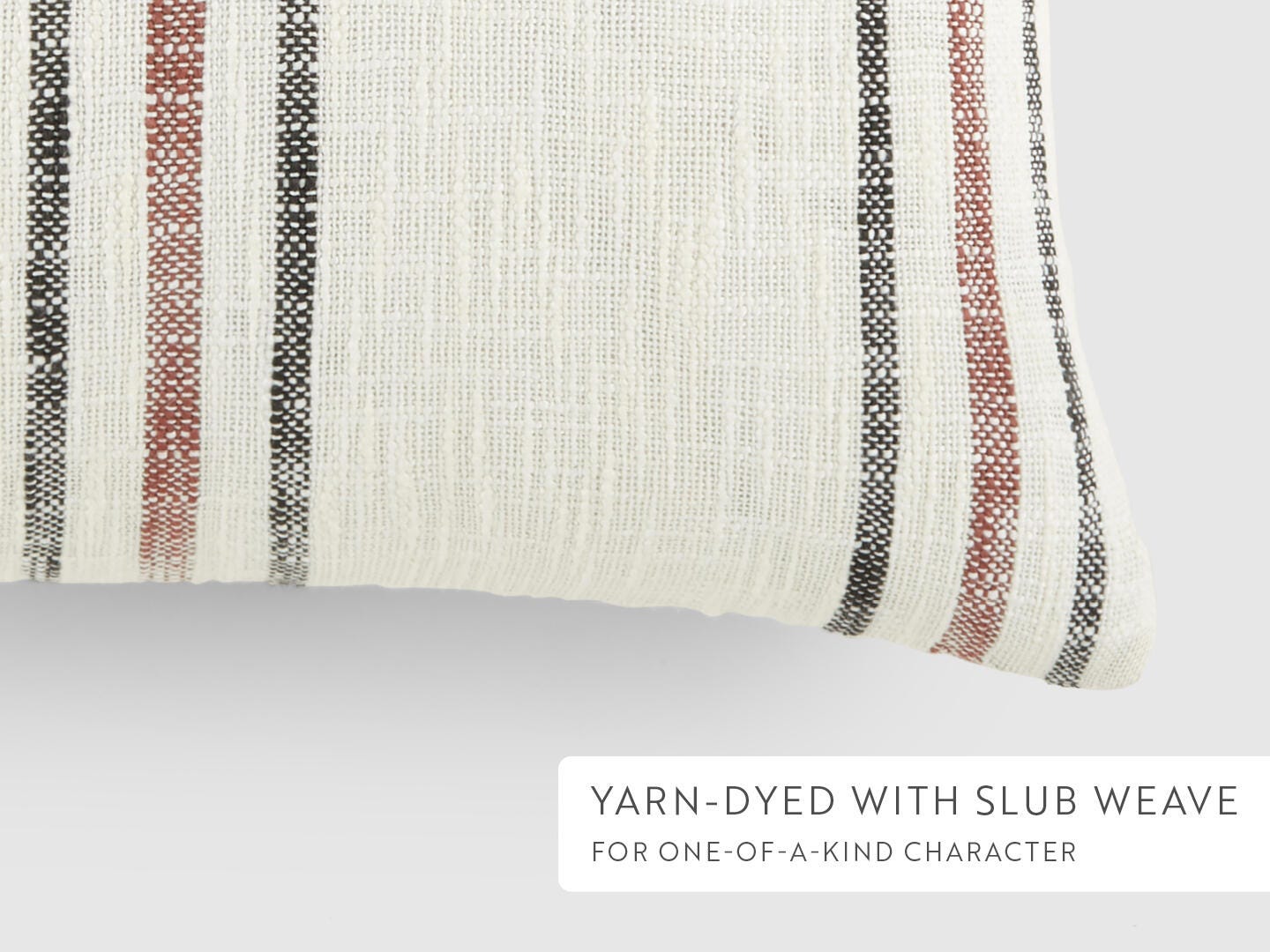 iEnjoy Home Triple Striped Decorative Throw Pillow, Terracotta, large