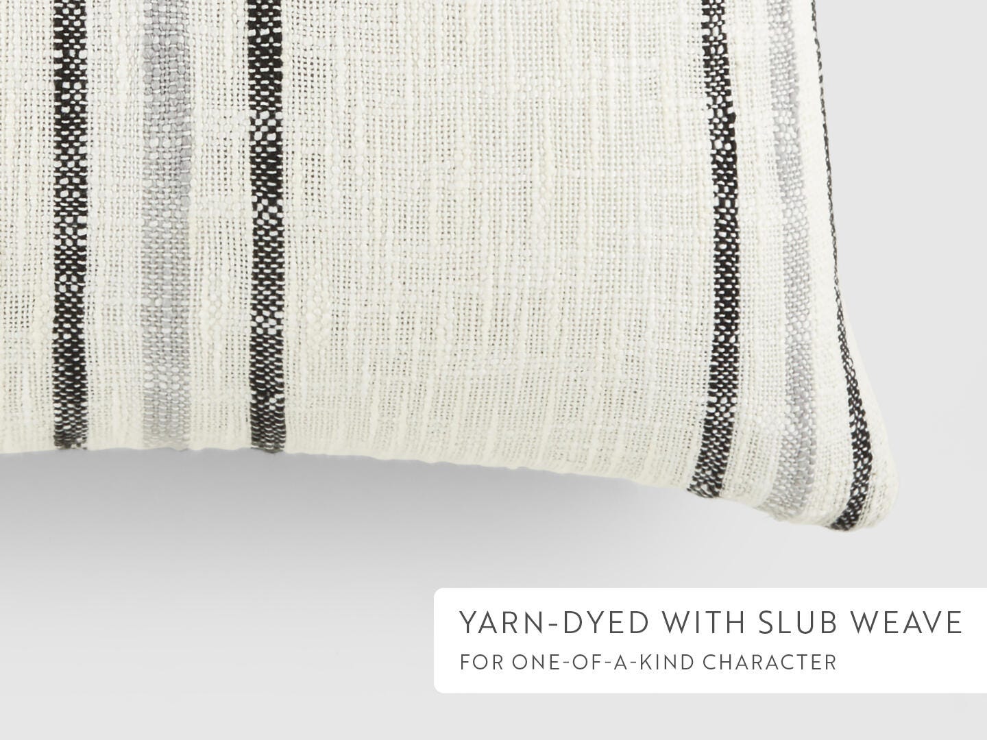 iEnjoy Home Triple Striped Decorative Throw Pillow, Gray, large
