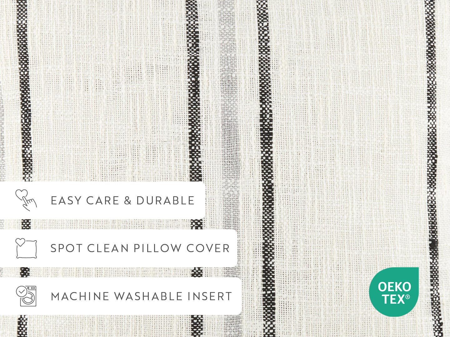 iEnjoy Home Triple Striped Decorative Throw Pillow, Gray, large