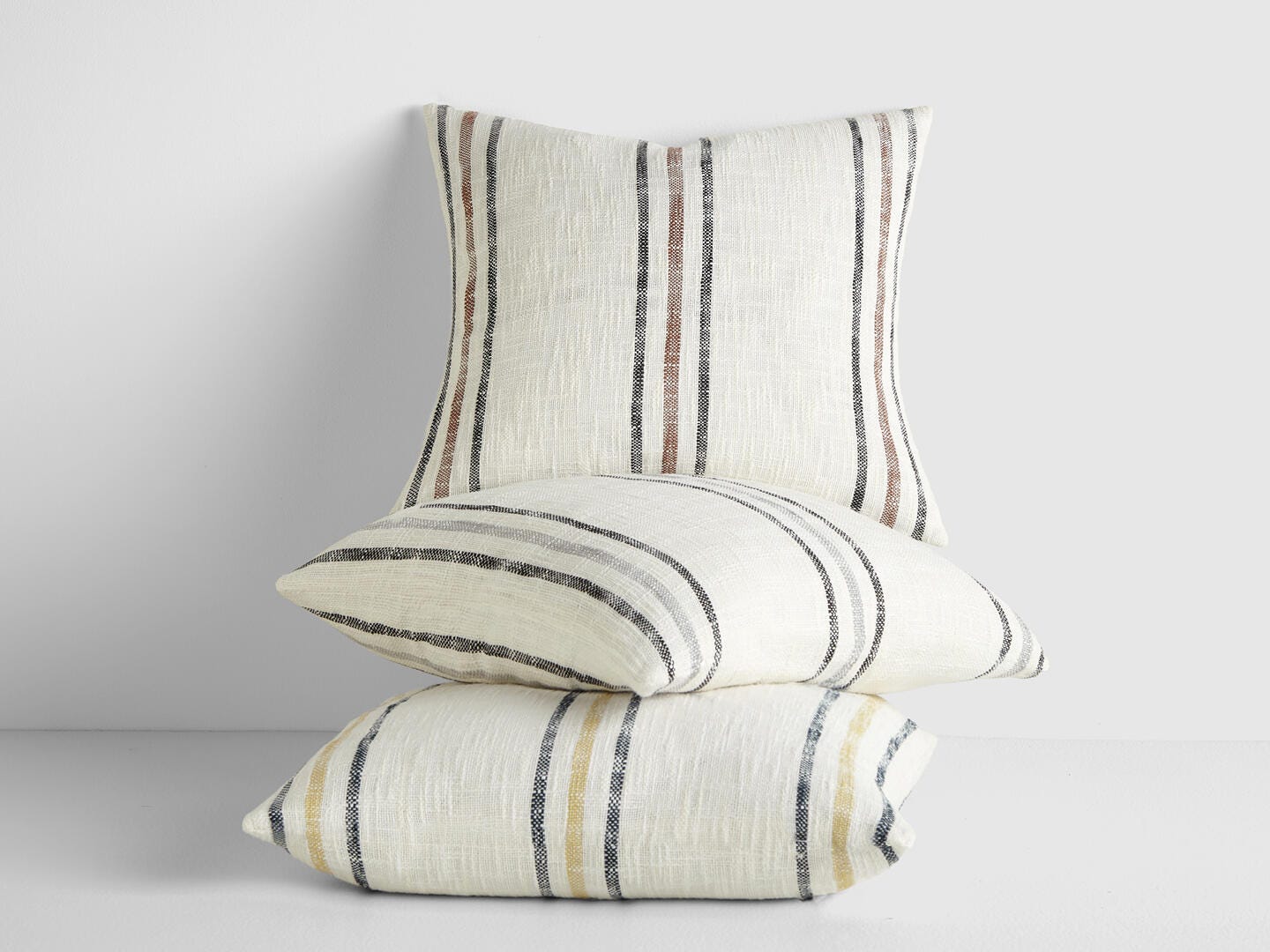 iEnjoy Home Triple Striped Decorative Throw Pillow, Gray, large