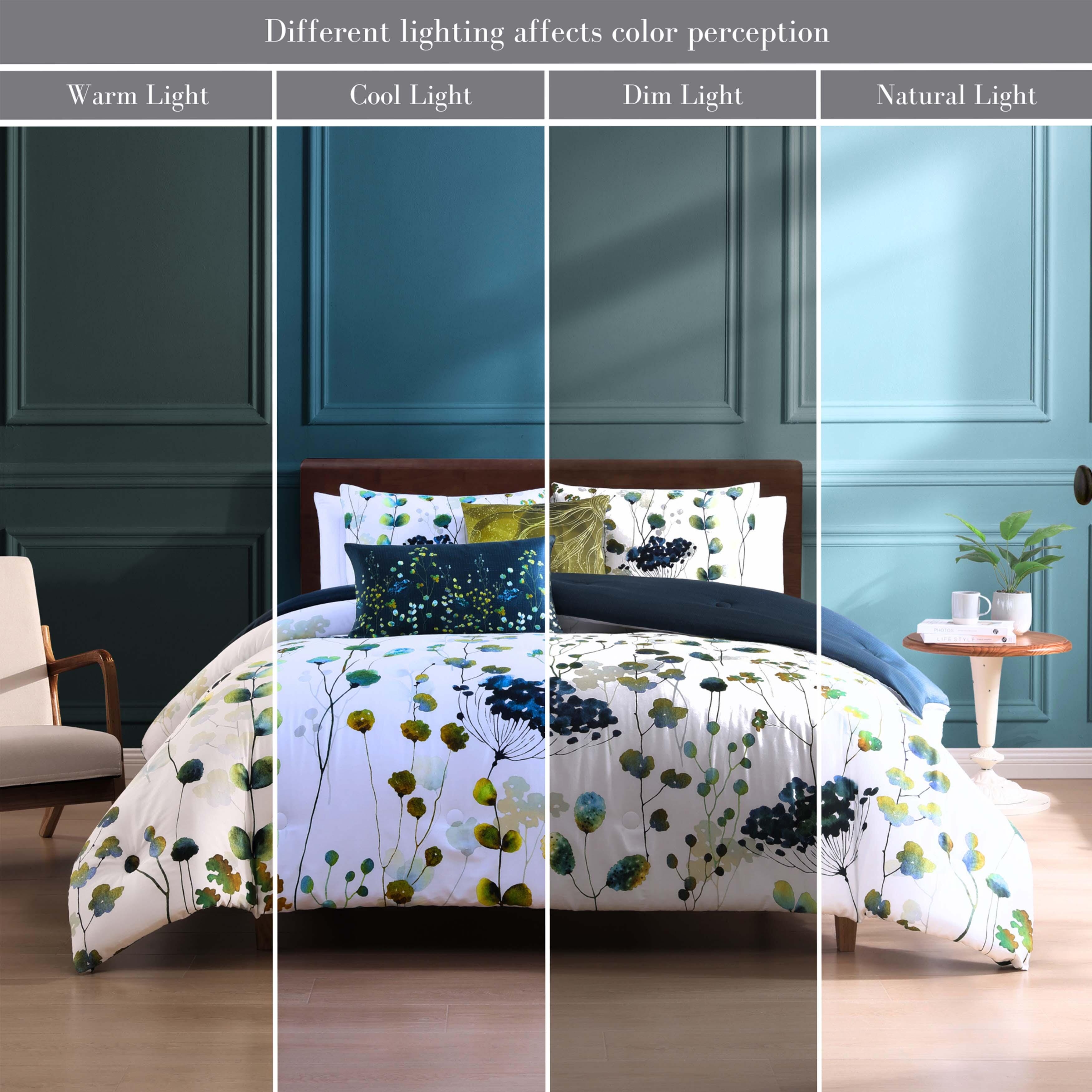 Bebejan® Abstract Vines 5 Piece Reversible Comforter Set, Blue, large