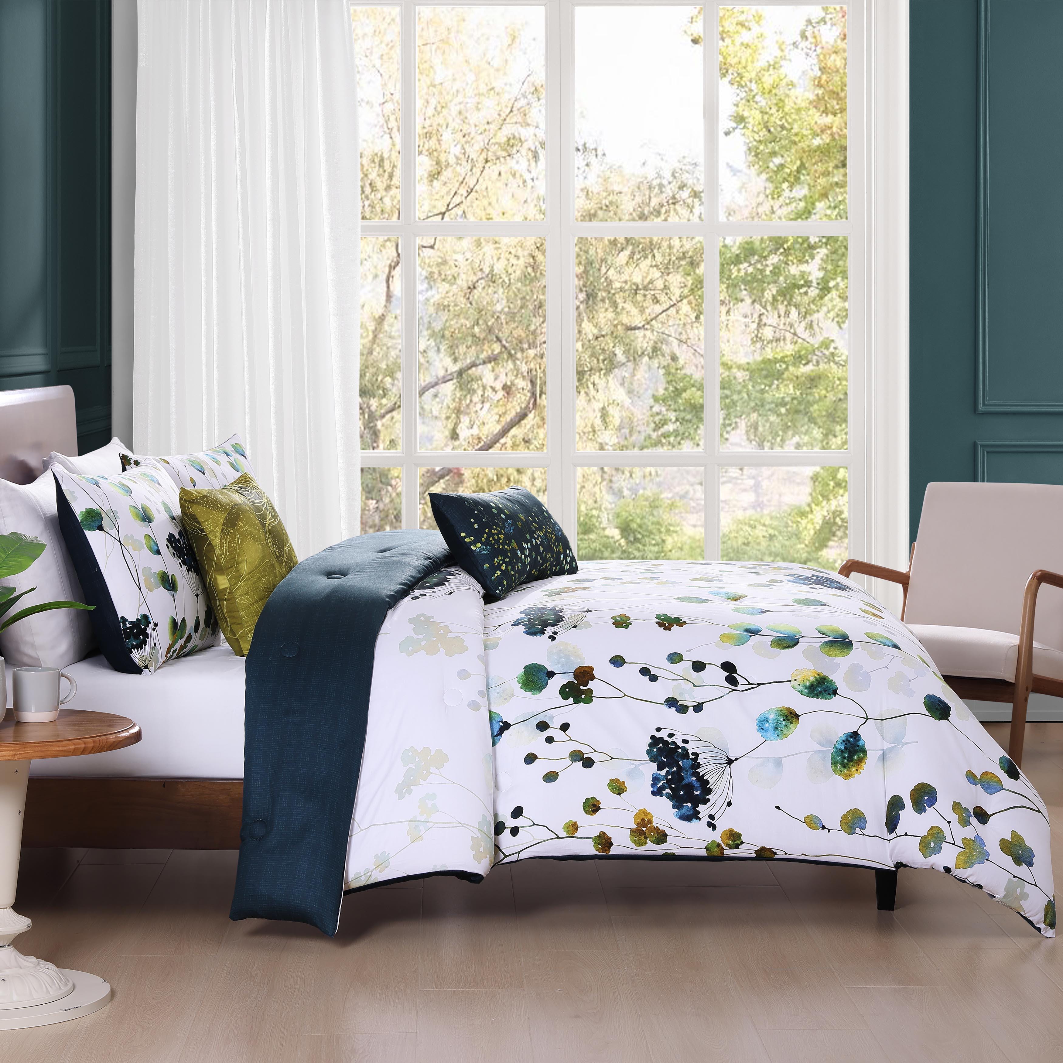 Bebejan® Abstract Vines 5 Piece Reversible Comforter Set, Blue, large