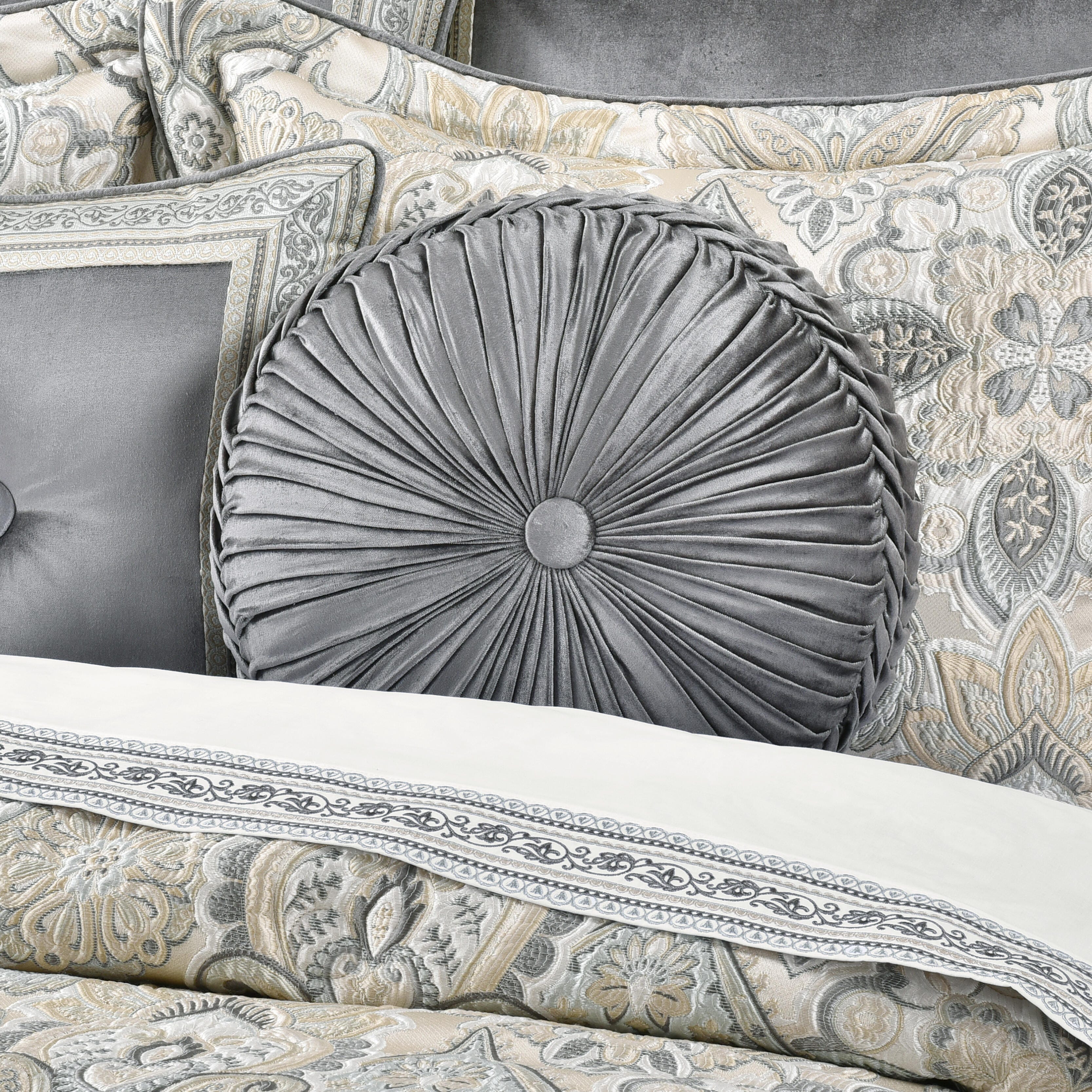 J. Queen New York Annabelle Round Throw Pillow, , large