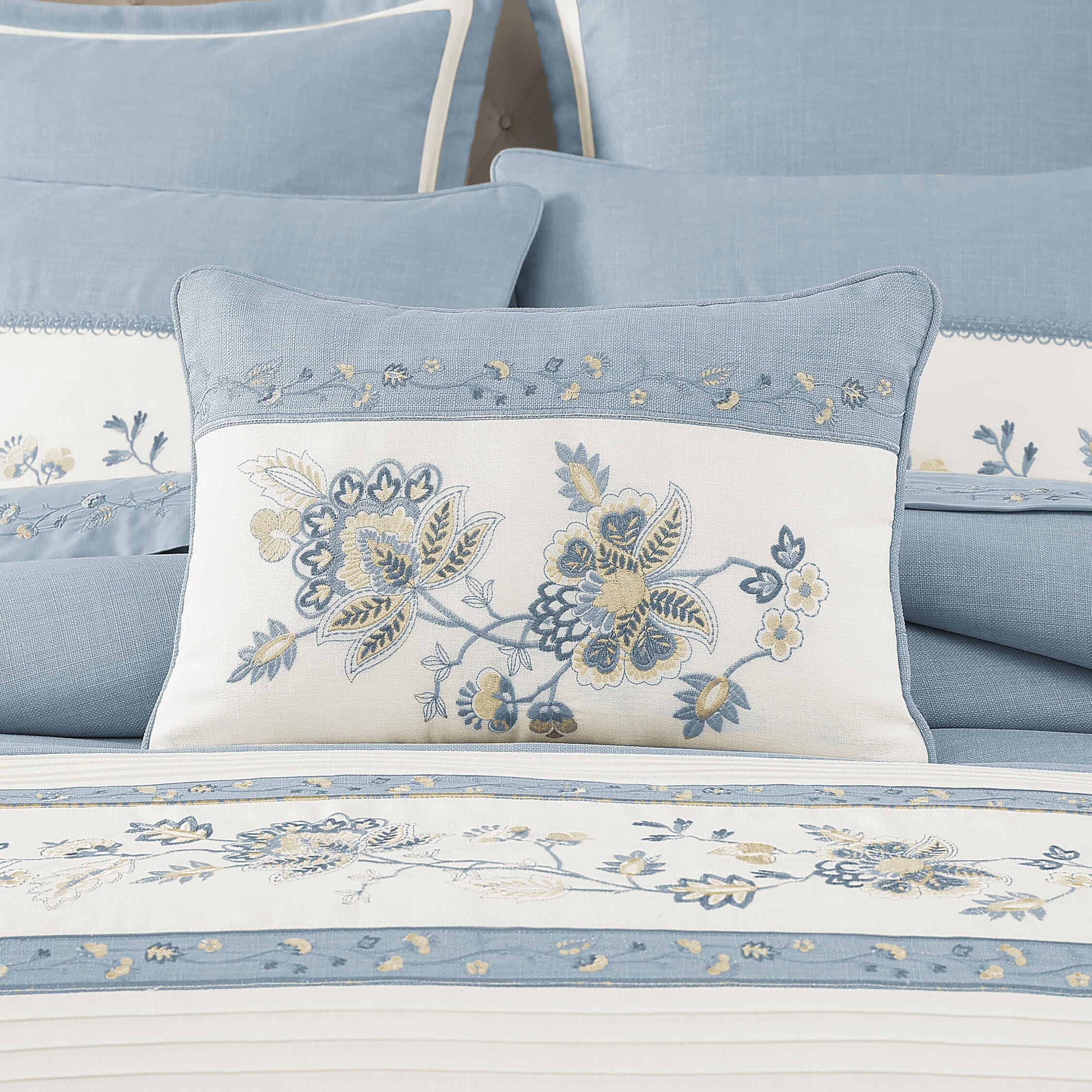 J. Queen New York Garden Bloom Boudoir Throw Pillow, , large