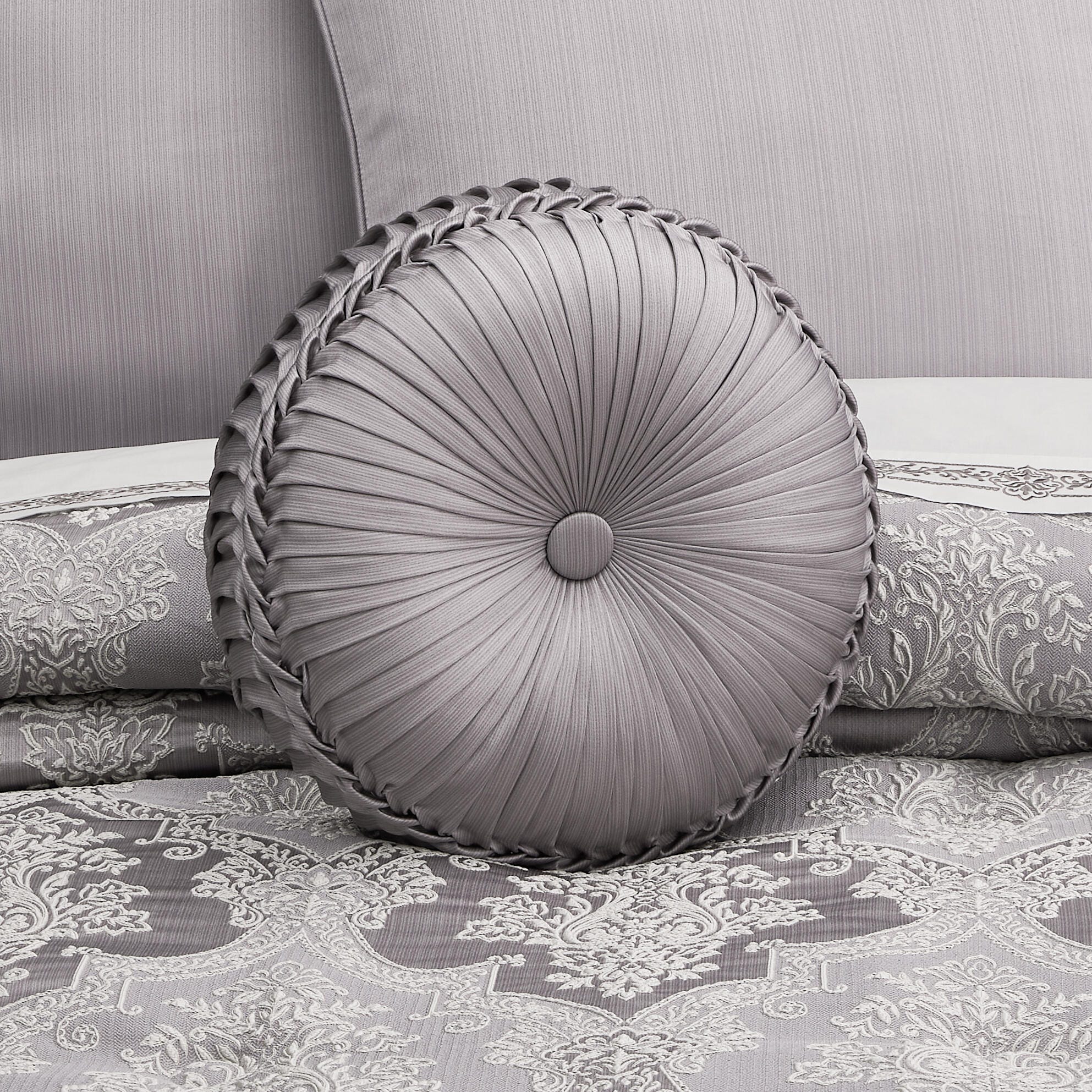 J. Queen New York Mary Round Throw Pillow, , large