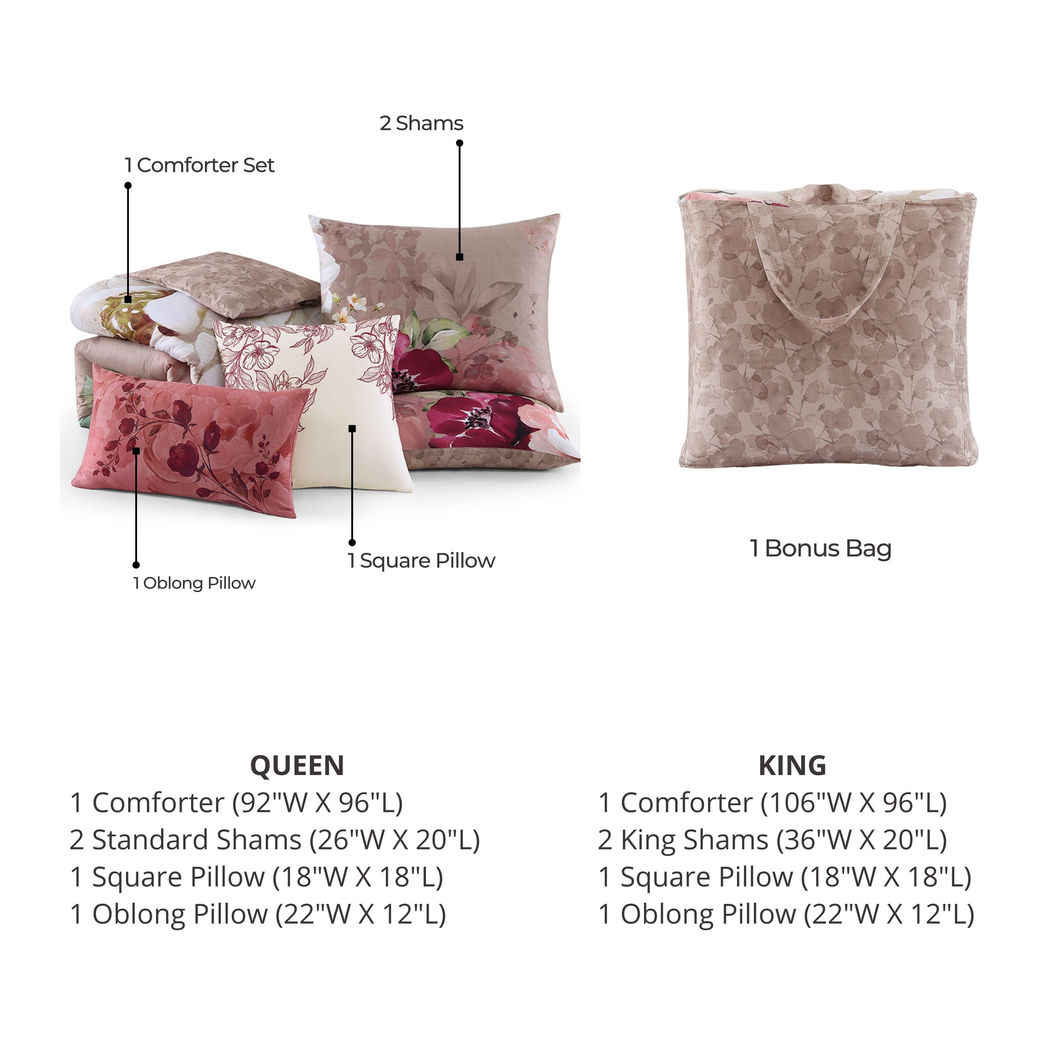 Bebejan® Florence 5 Piece King Reversible Comforter Set, Sand, large
