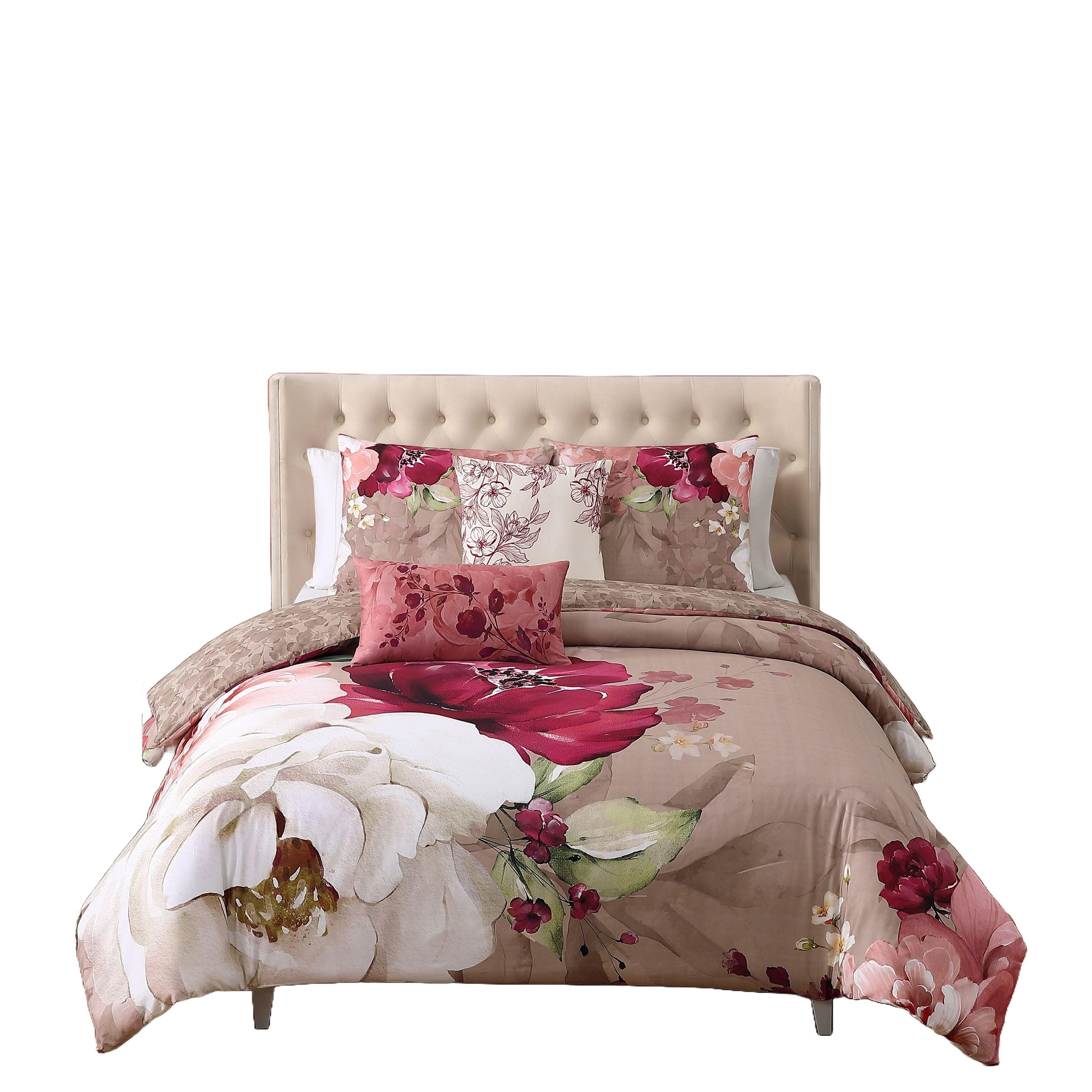 Bebejan&reg; Florence 5 Piece Queen Reversible Comforter Set, Sand, rollover