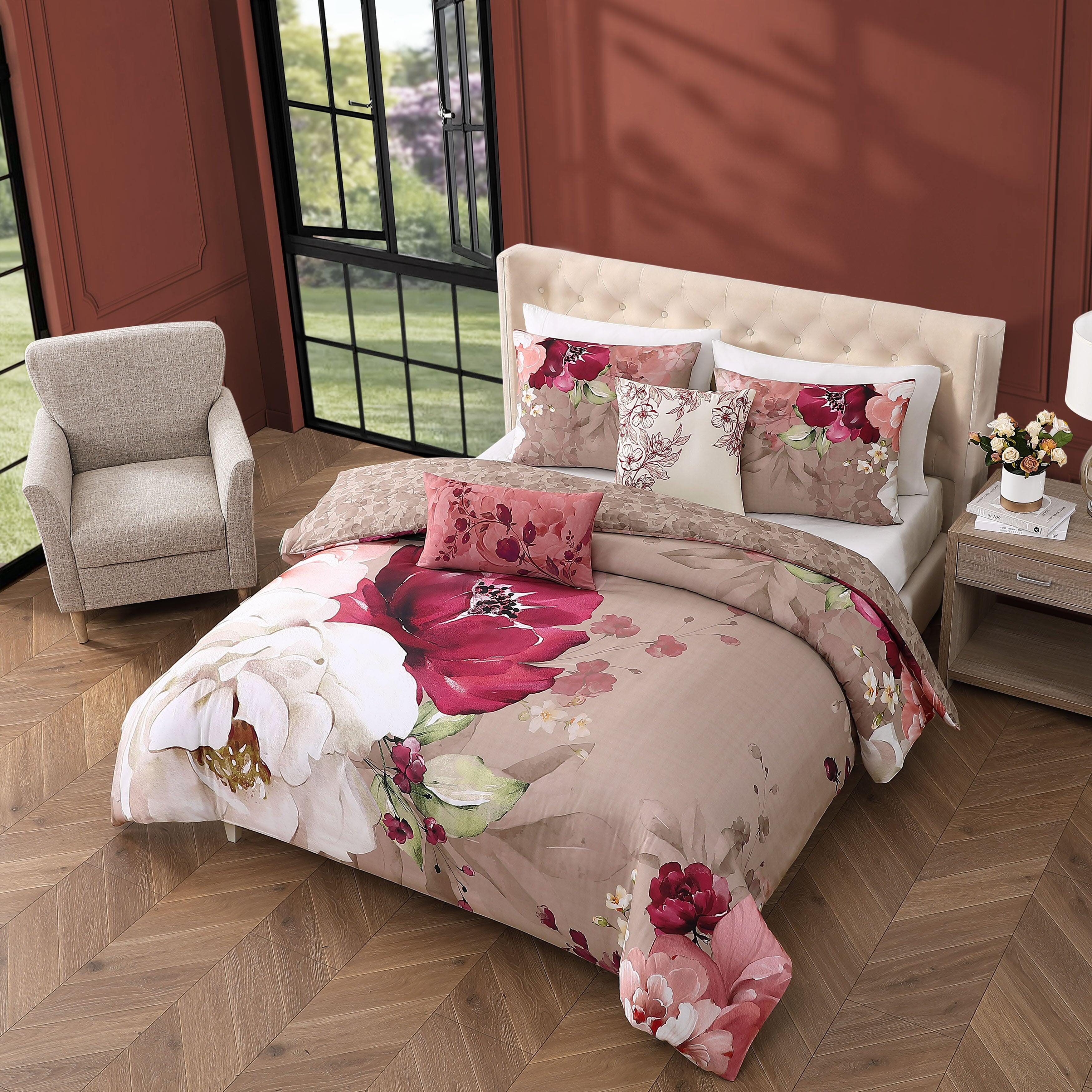 Bebejan&reg; Florence 5 Piece Queen Reversible Comforter Set, Sand, large