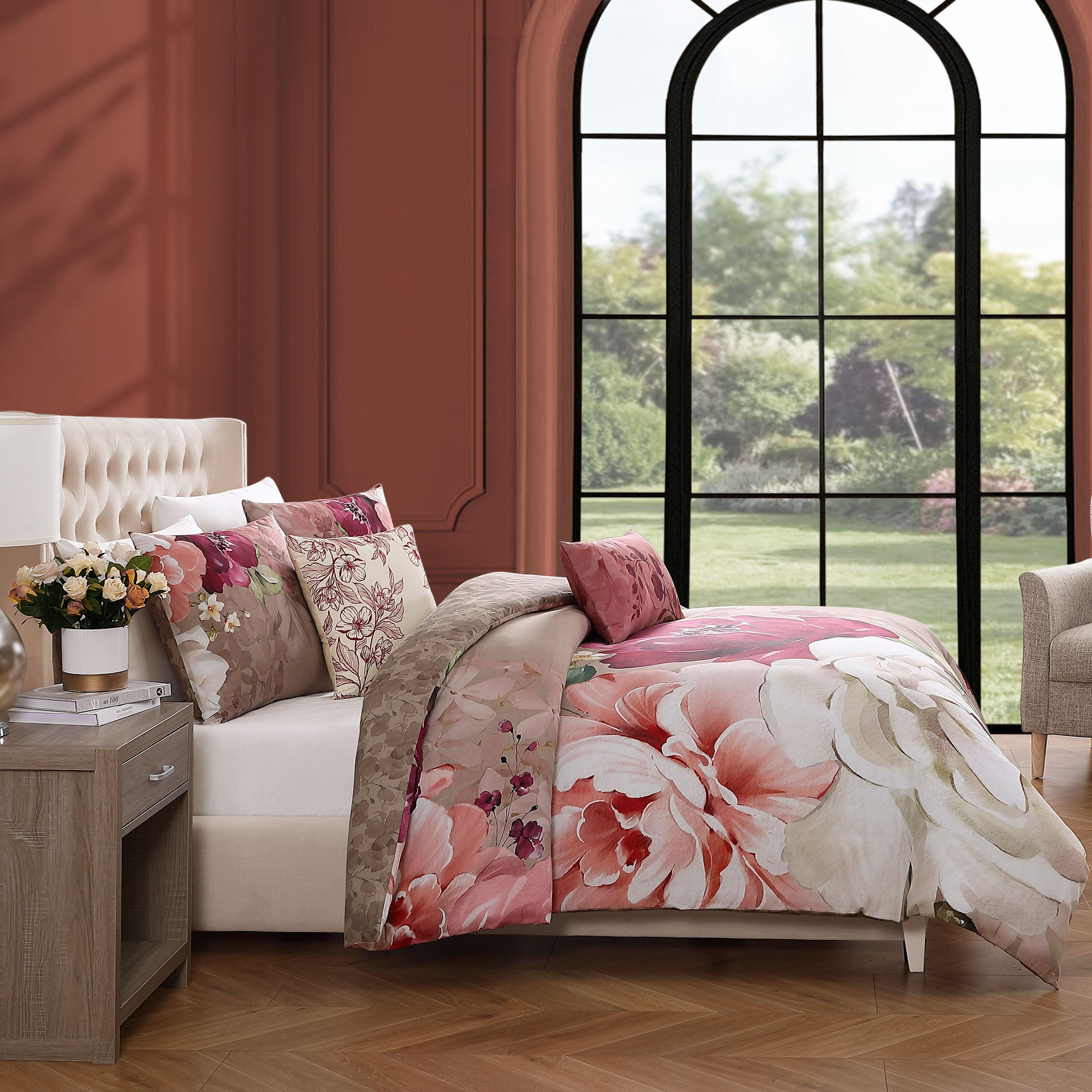 Bebejan® Florence 5 Piece Queen Reversible Comforter Set, Sand, large