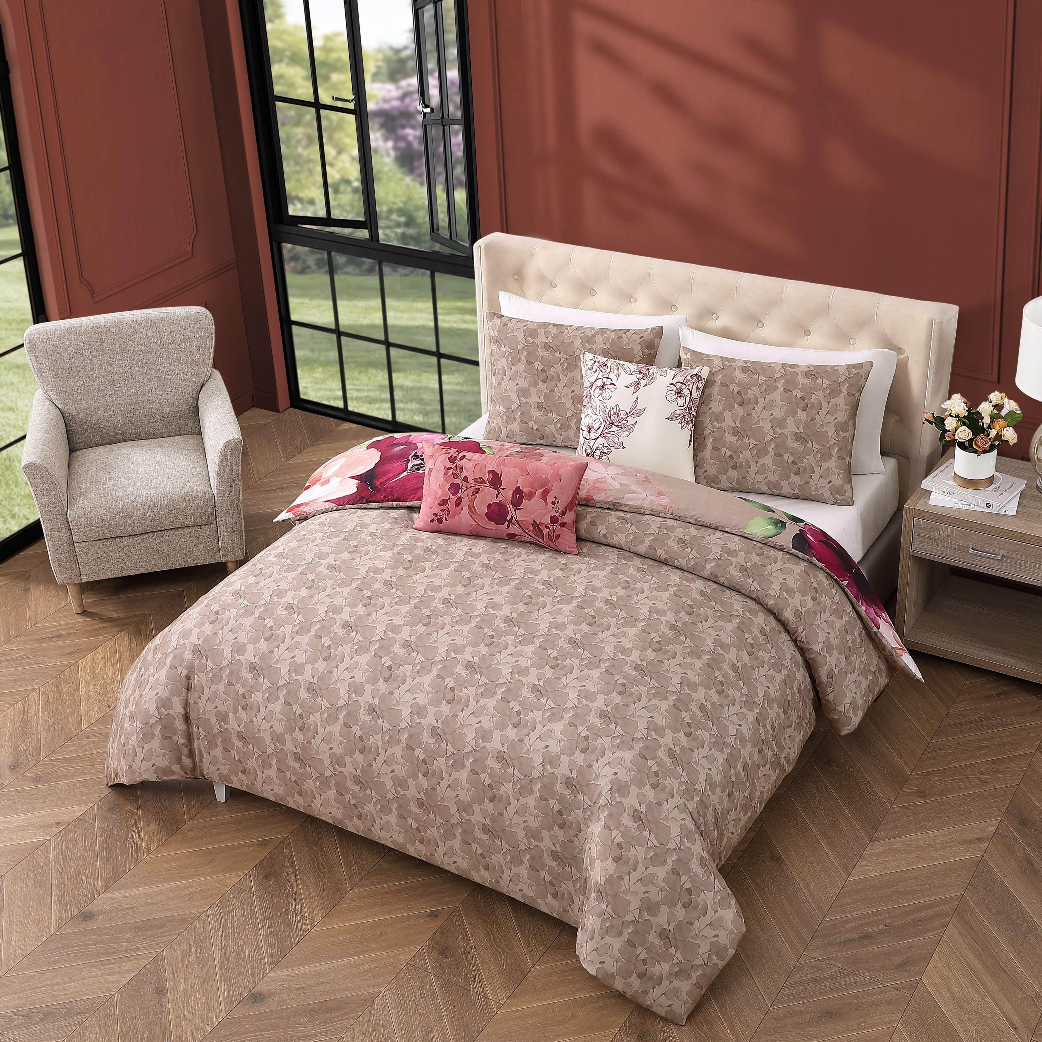 Bebejan® Florence 5 Piece Queen Reversible Comforter Set, Sand, large