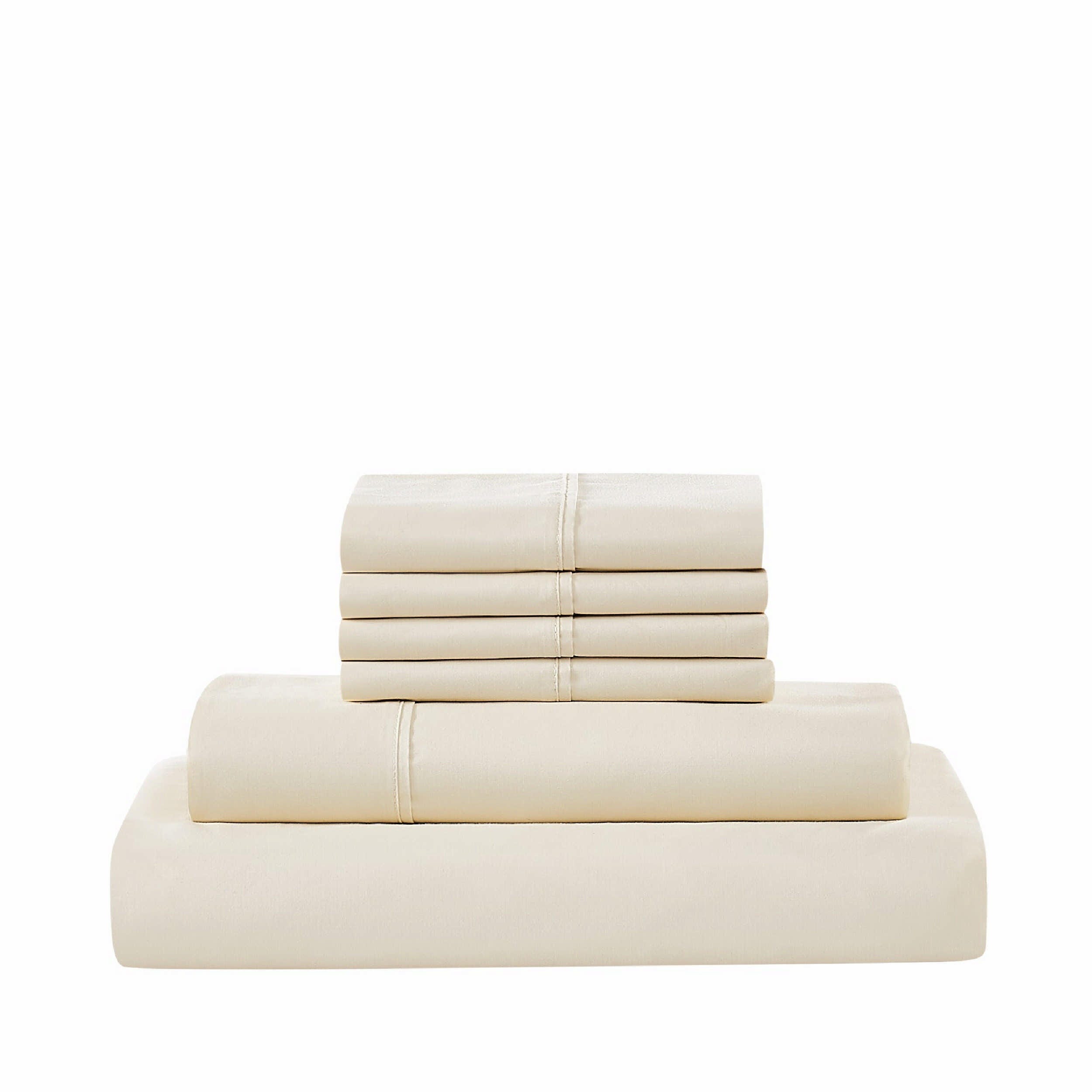 5th Avenue Lux 5-Piece Split King Sheet Set, Cream, large