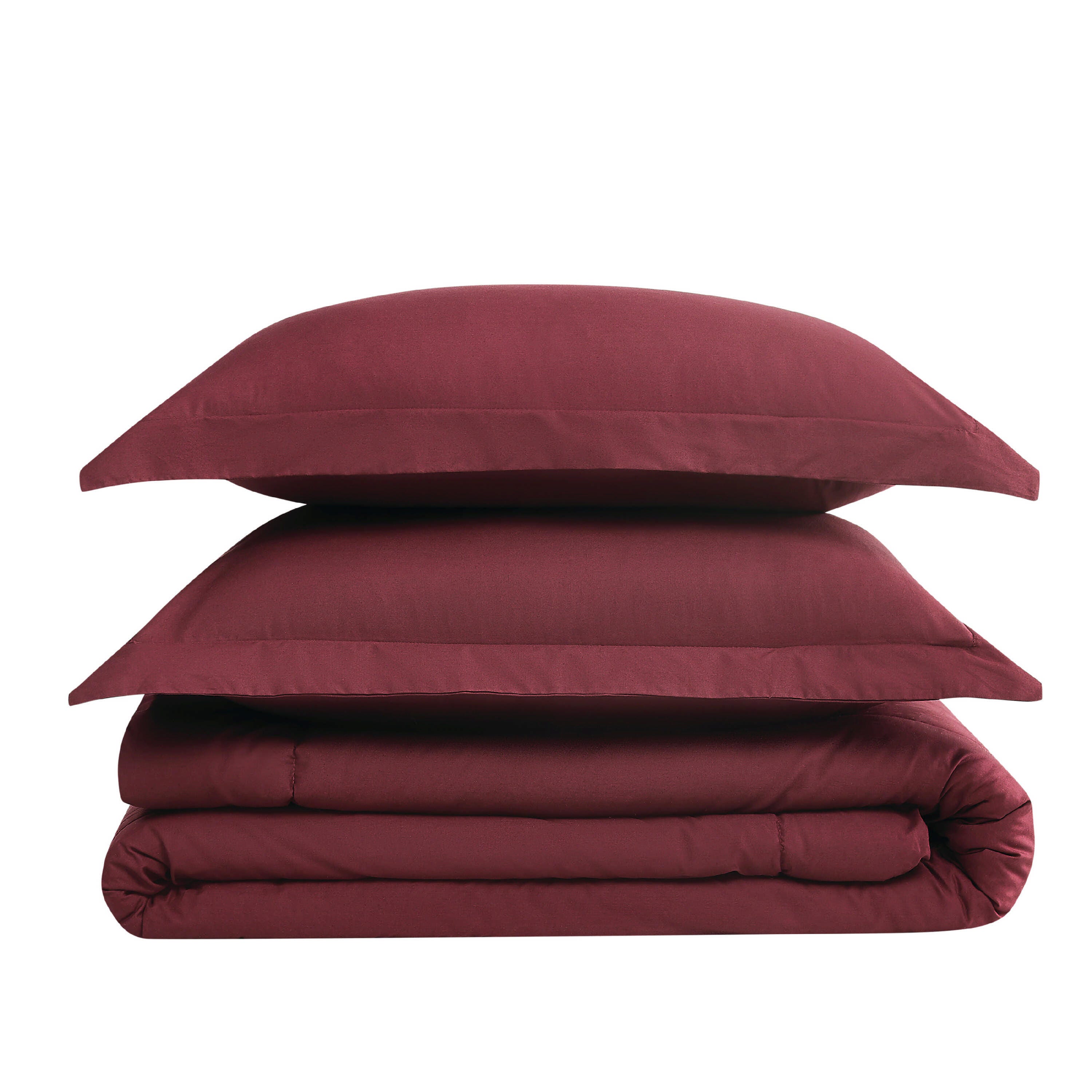 Brooklyn Loom 3-Piece King Comforter Set, Burgundy, large