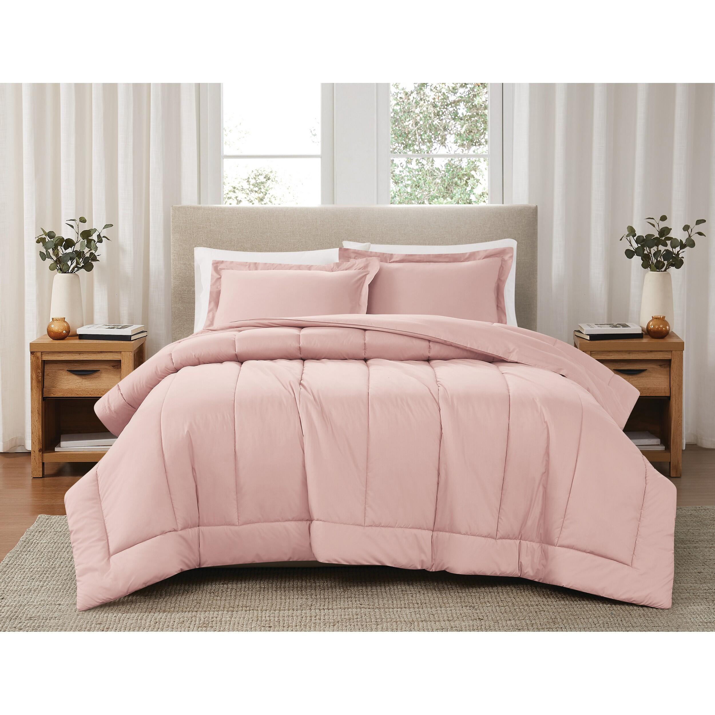 Brooklyn Loom 2-Piece Twin Comforter Set, Blush, rollover