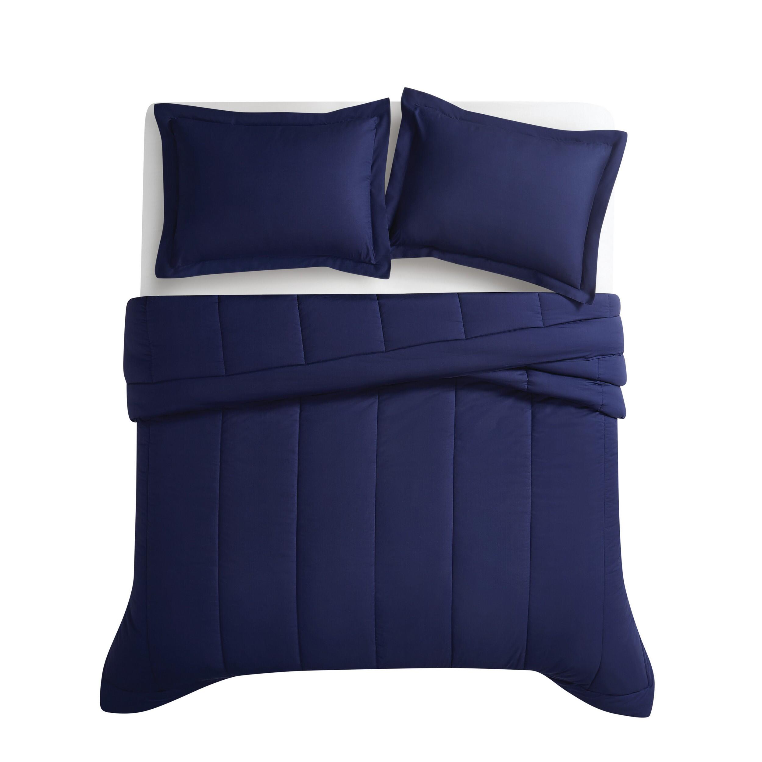 Brooklyn Loom 2-Piece Twin Comforter Set, Navy, large