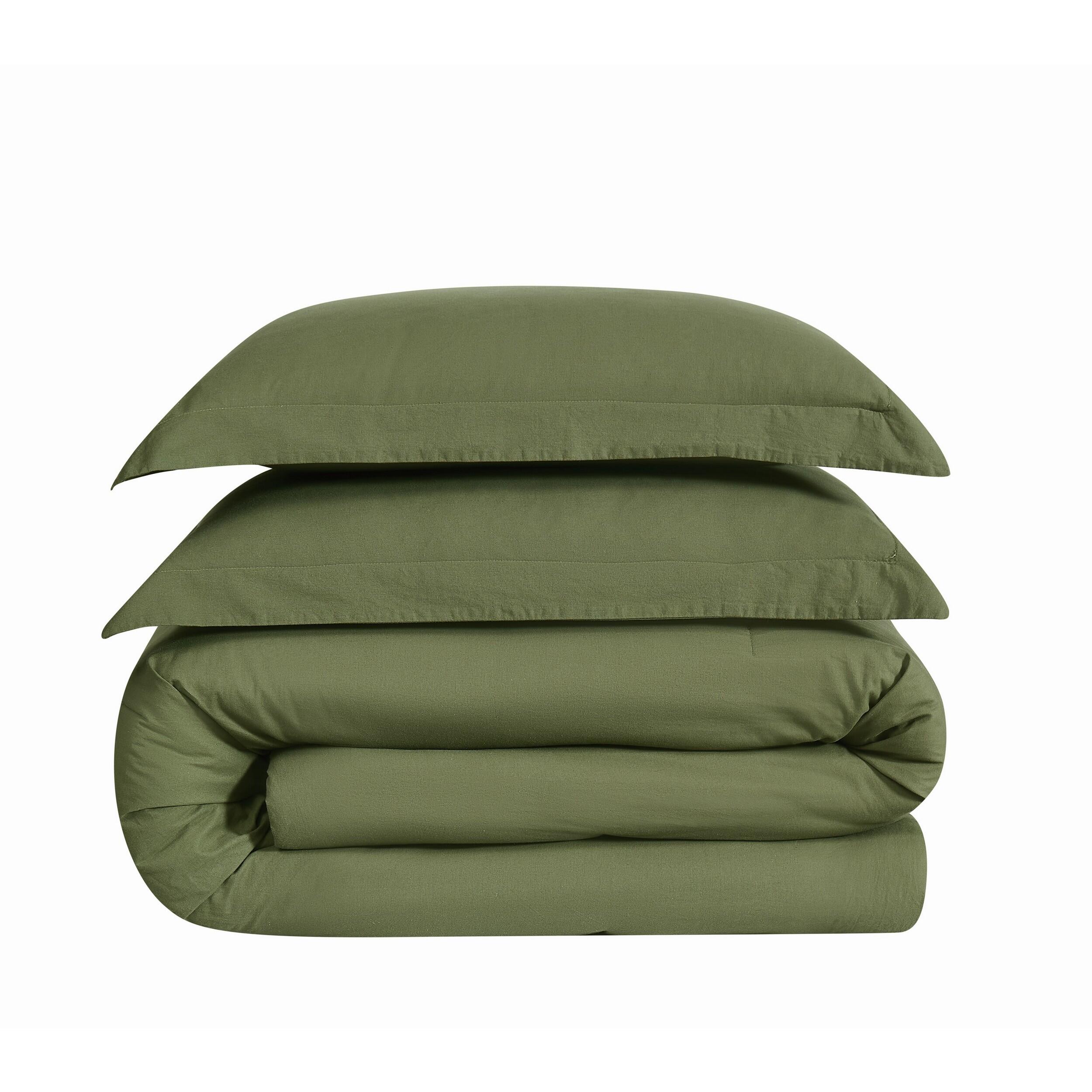 Brooklyn Loom Essential 3-Piece King Comforter Set, Green, large