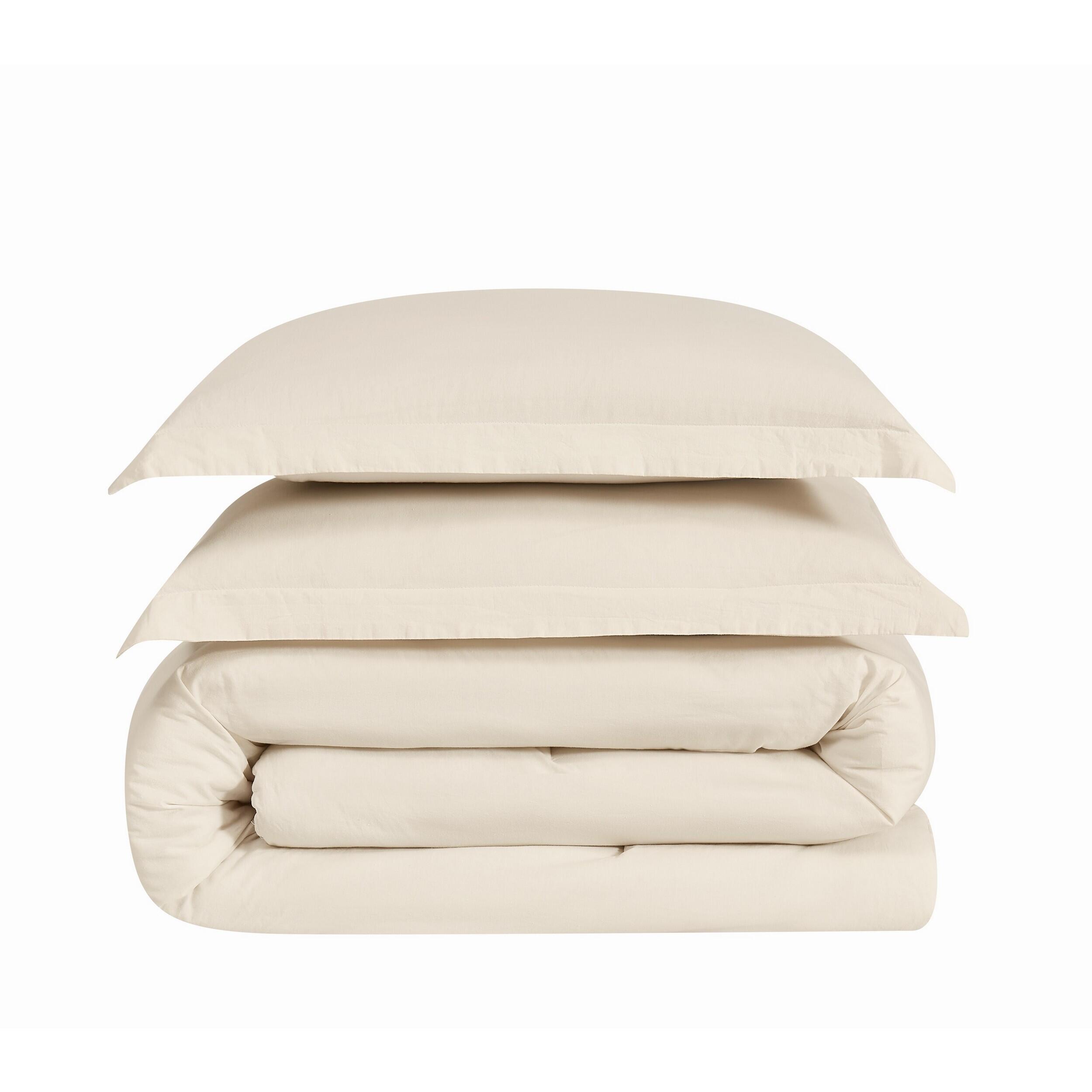 Brooklyn Loom Essential 3-Piece King Comforter Set, Natural, large
