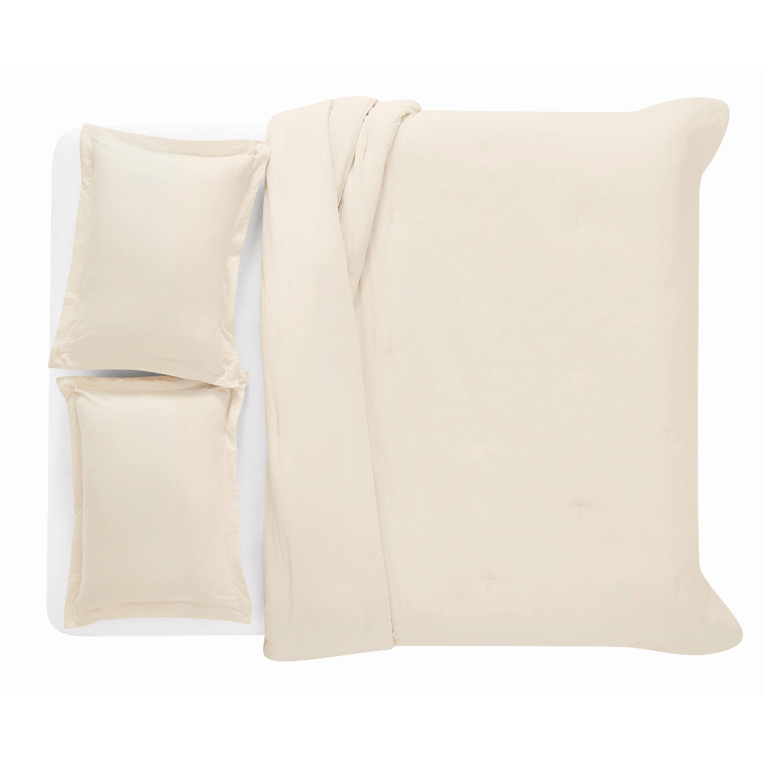 Brooklyn Loom Essential 3-Piece King Comforter Set, Natural, large