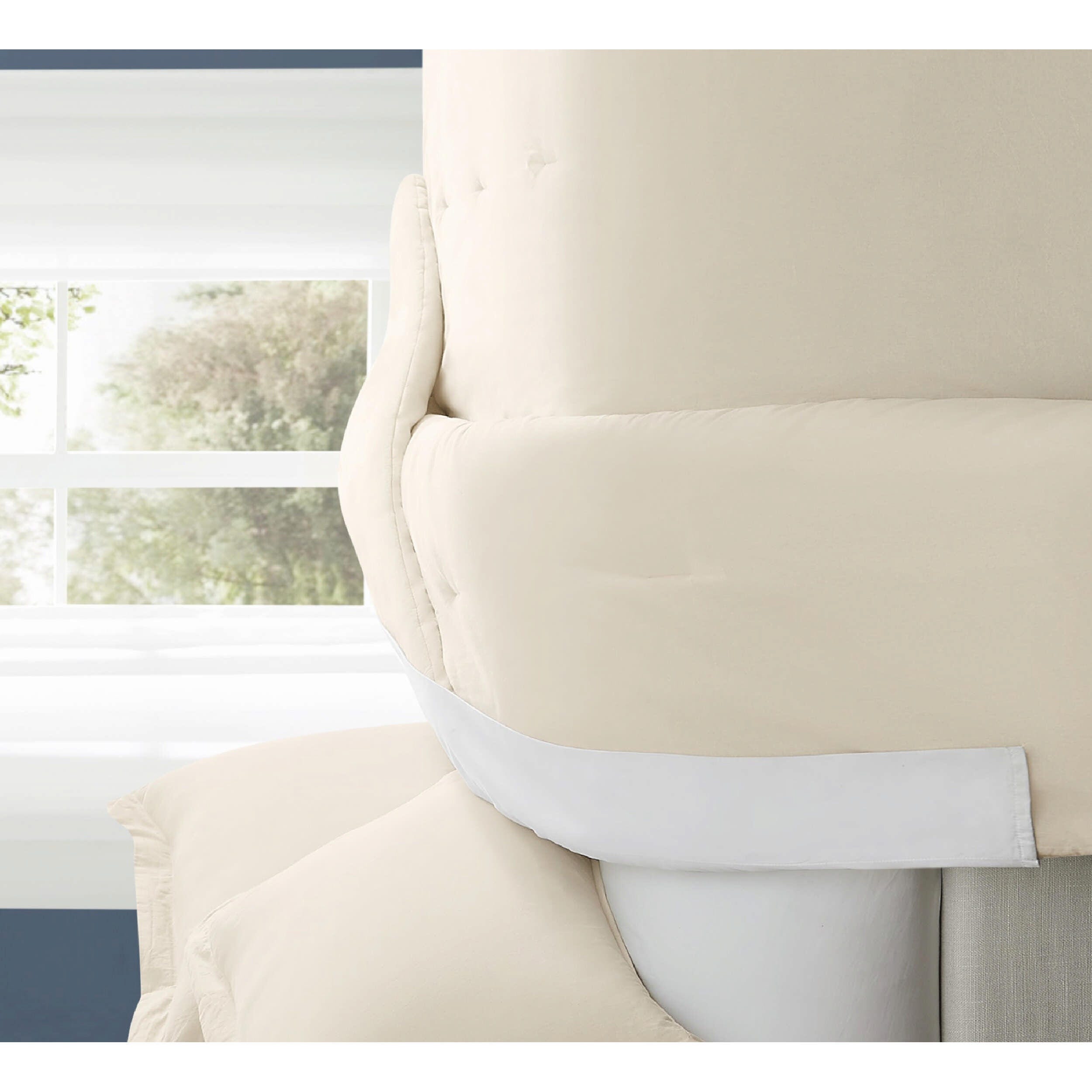 Brooklyn Loom Essential 3-Piece King Comforter Set, Natural, large