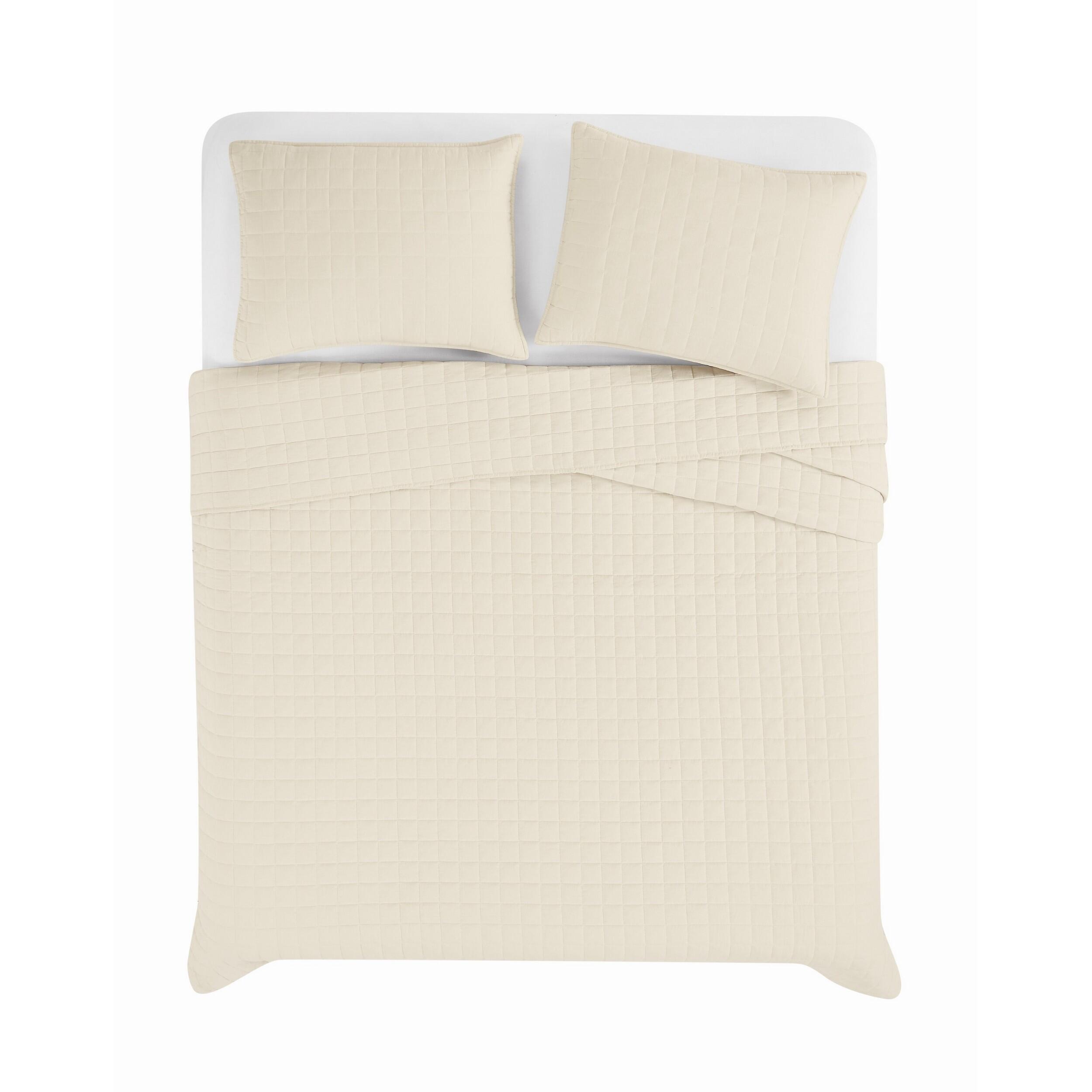 Brooklyn Loom Essential 2-Piece Twin Quilt Set, Natural, large