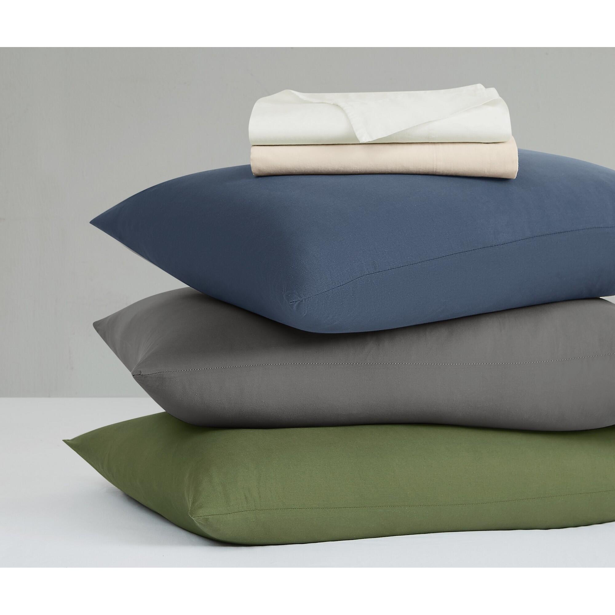 Brooklyn Loom Essential 3-Piece Full Sheet Set, Green, large
