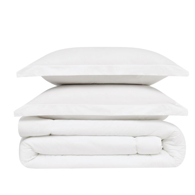 Brooklyn Loom Percale 3-Piece Full/Queen Comforter Set