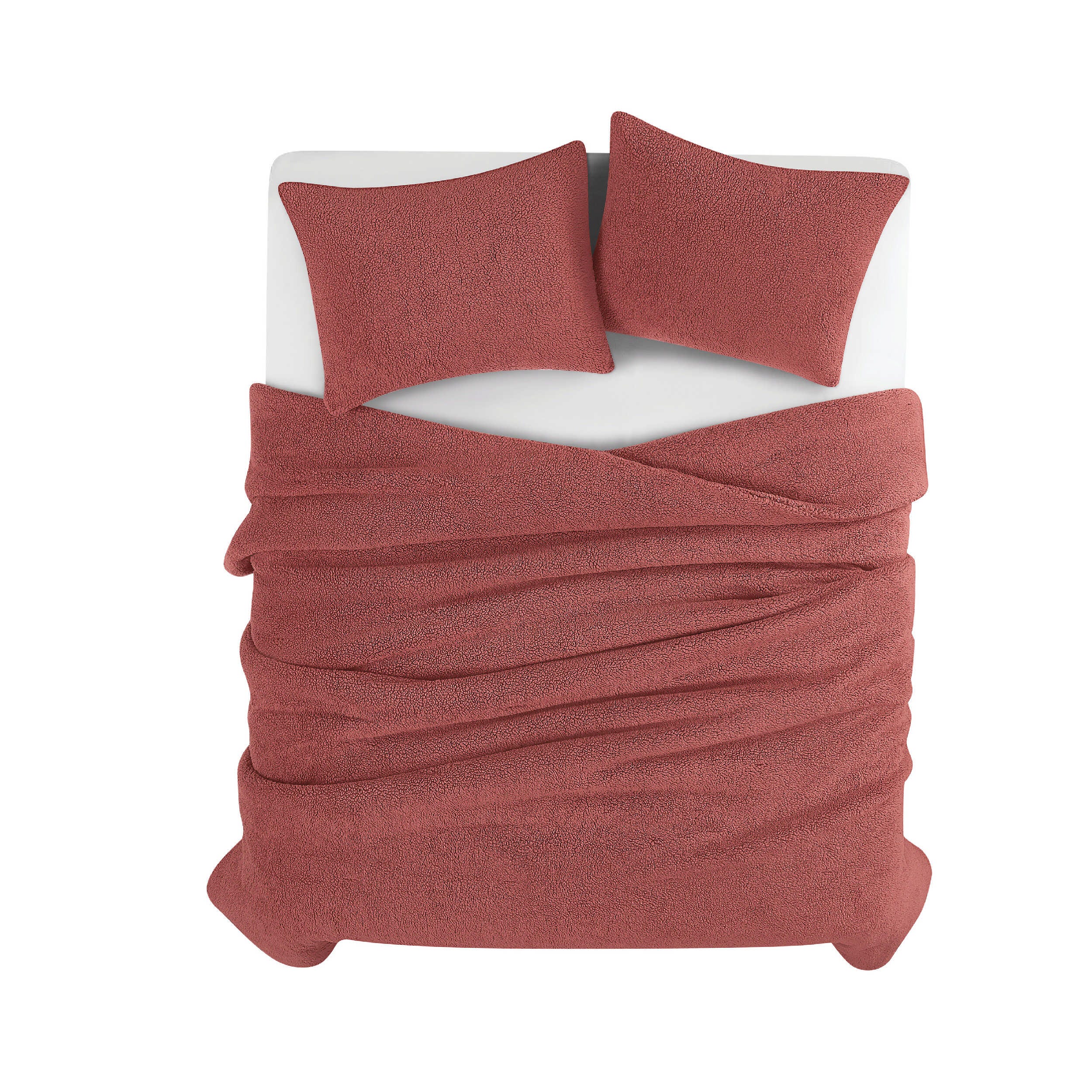 Brooklyn Loom Oversized Marshmallow 3-Piece Queen Comforter Set, Dusty Rose, large
